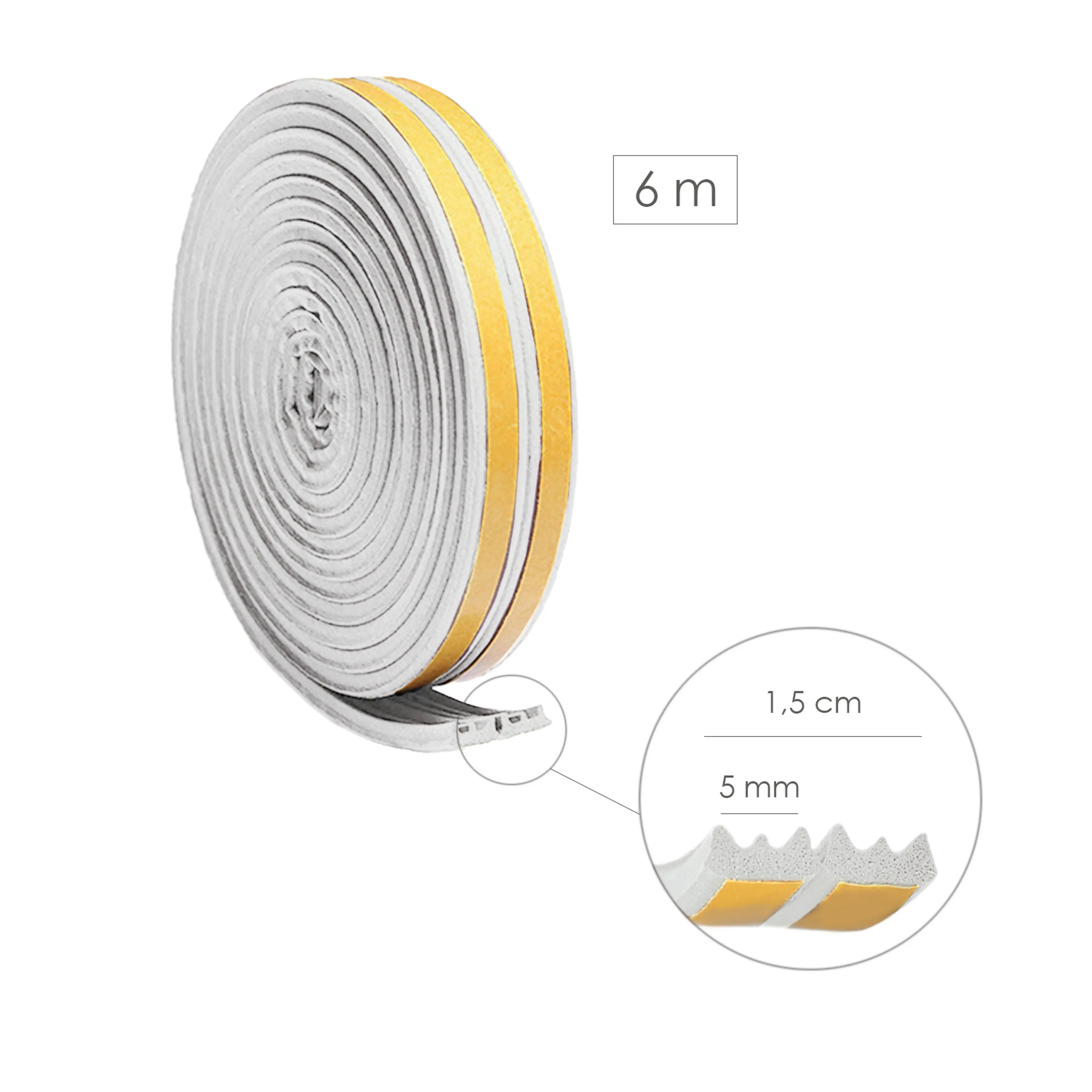 BURLETE CAUCHO BLANCO MAURER (ROLLO