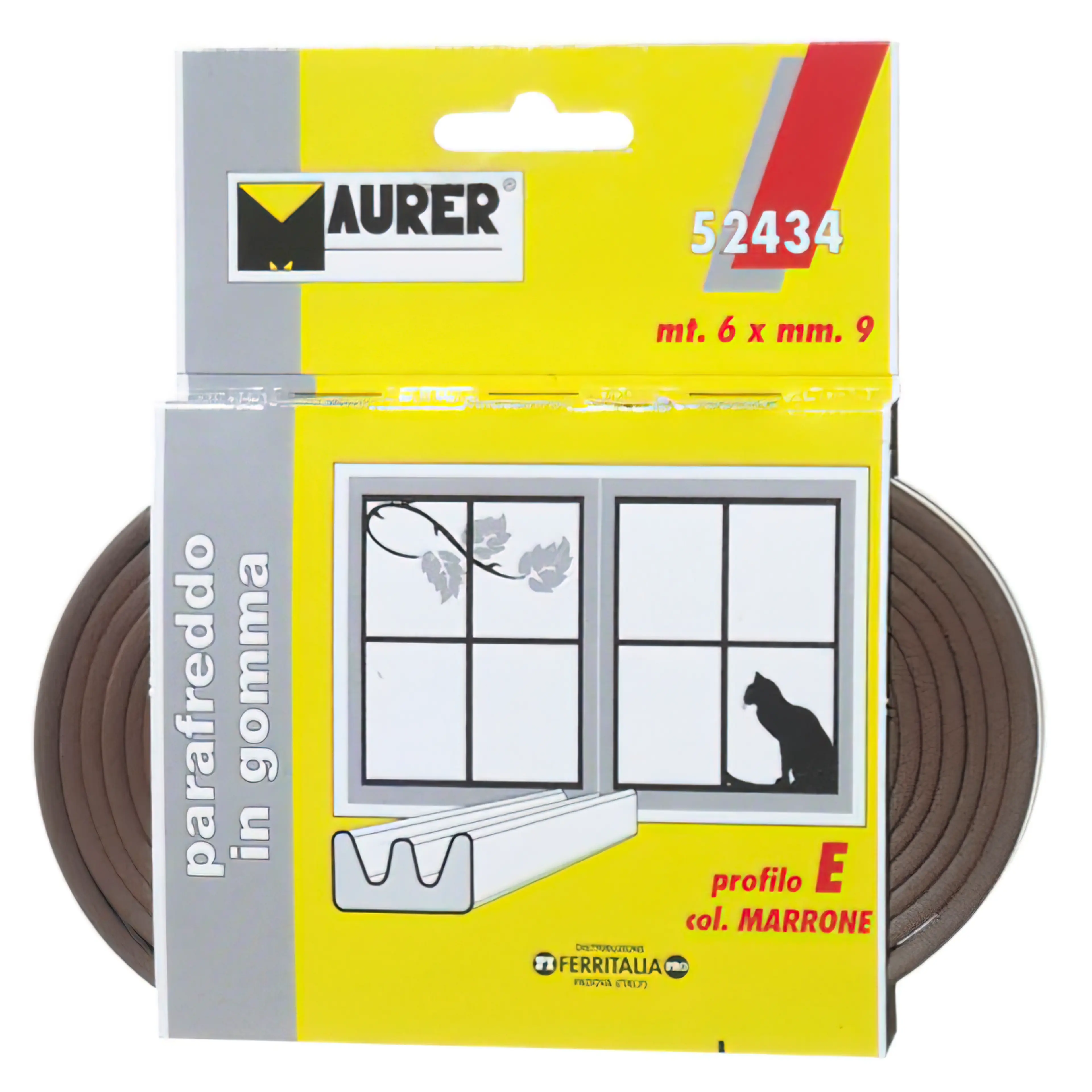 BURLETE CAUCHO MARRON MAURER (ROLLO