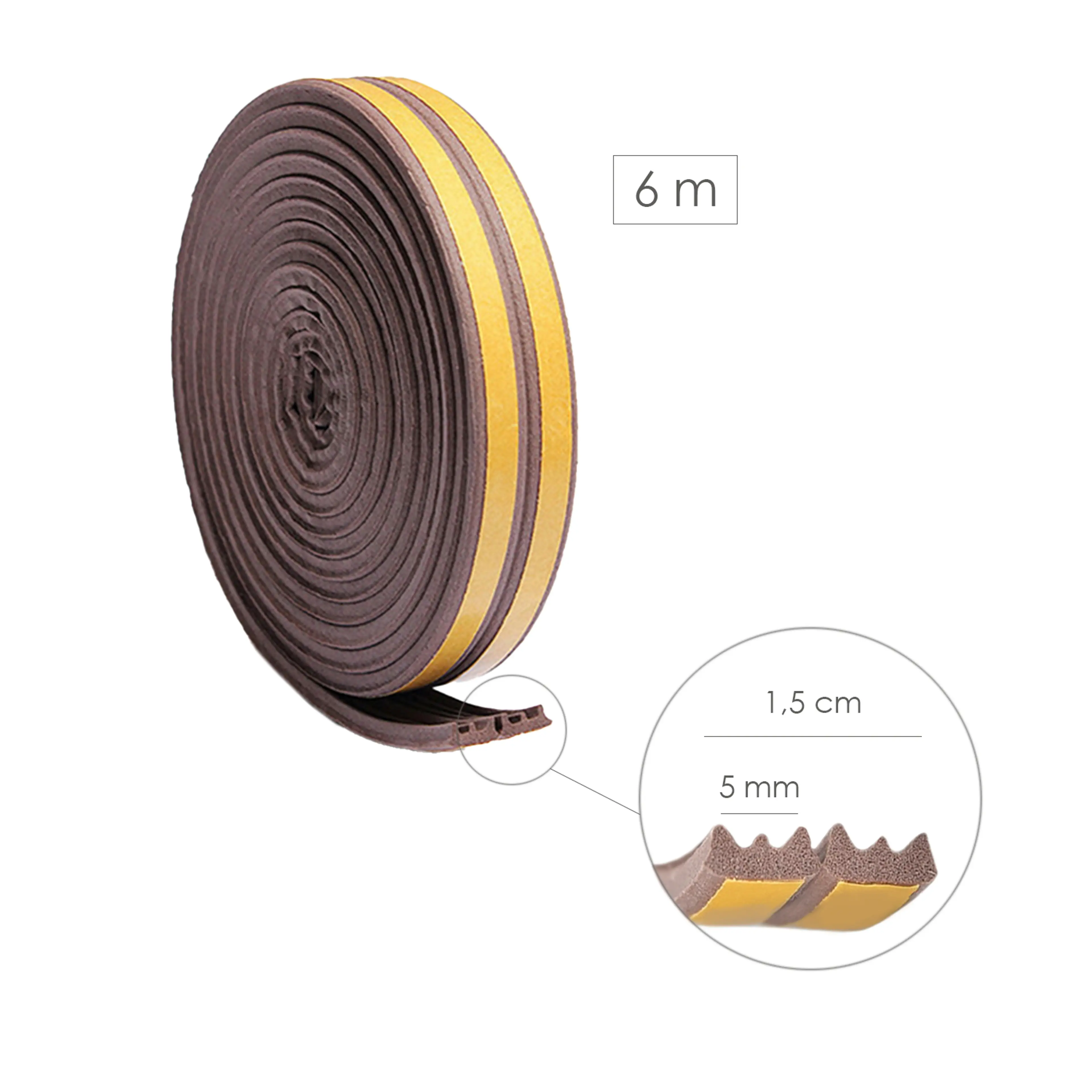 BURLETE CAUCHO MARRON MAURER (ROLLO