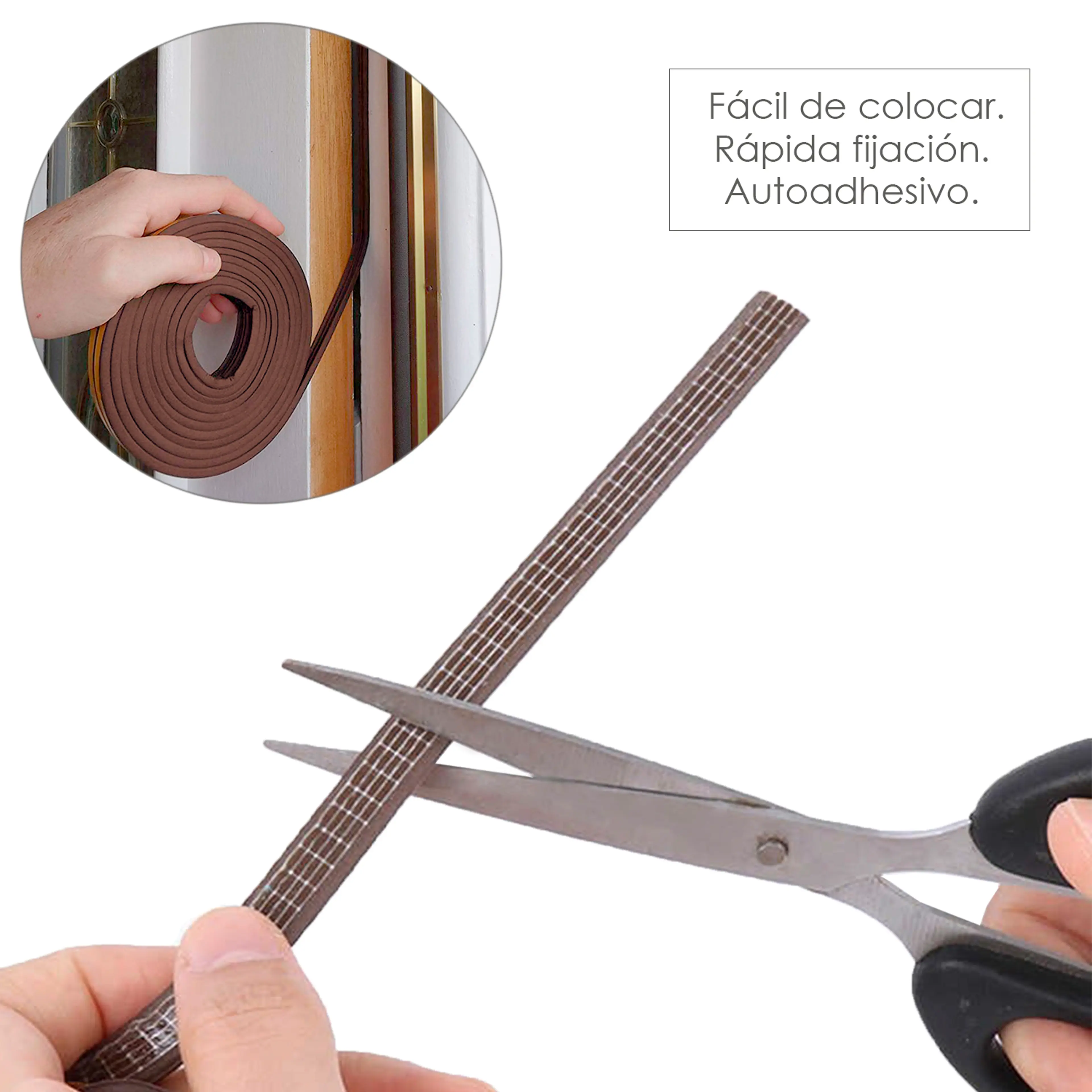 BURLETE CAUCHO MARRON MAURER (ROLLO