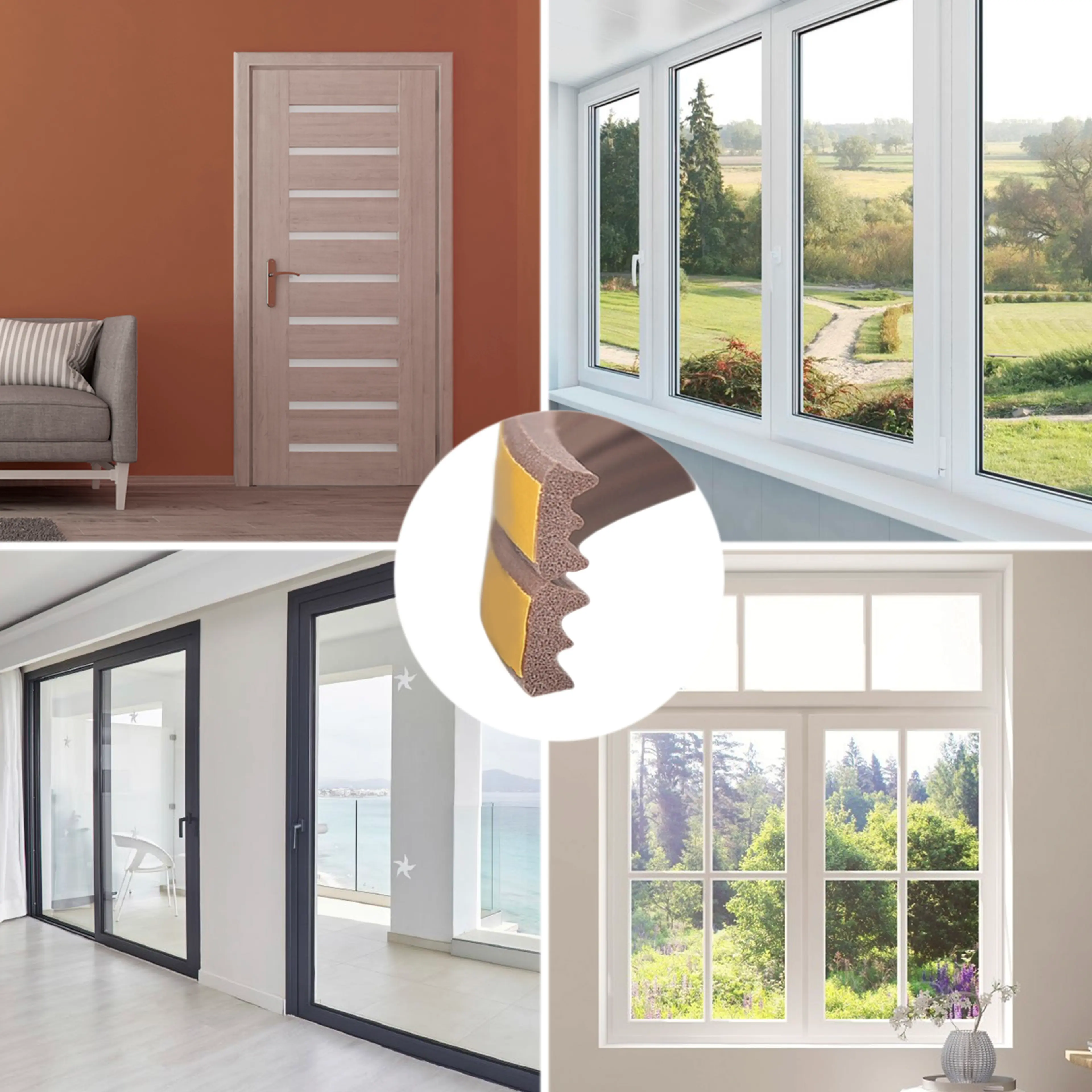 BURLETE CAUCHO MARRON MAURER (ROLLO