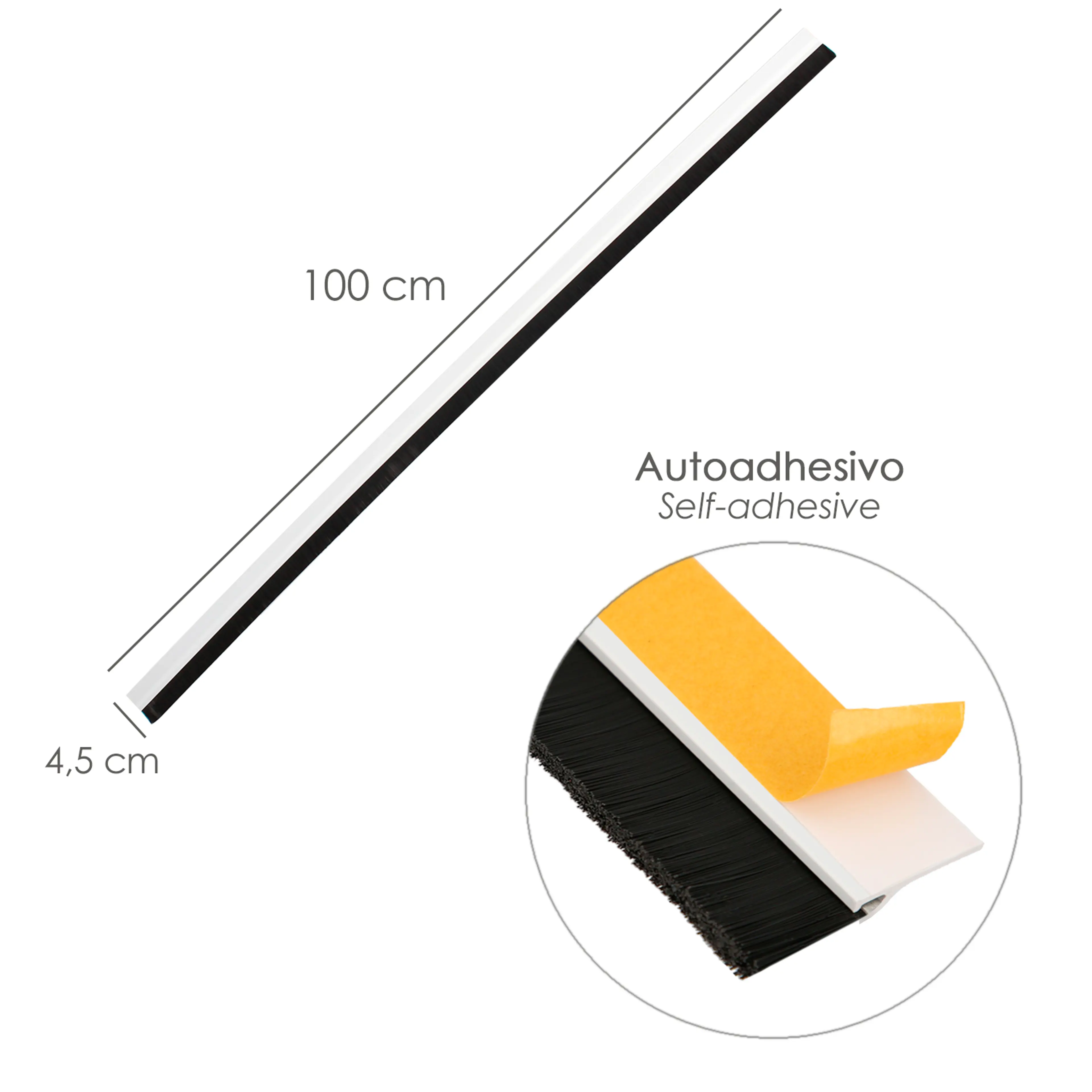 BURLETE PUERTA PVC BLANCO CON CEPIL