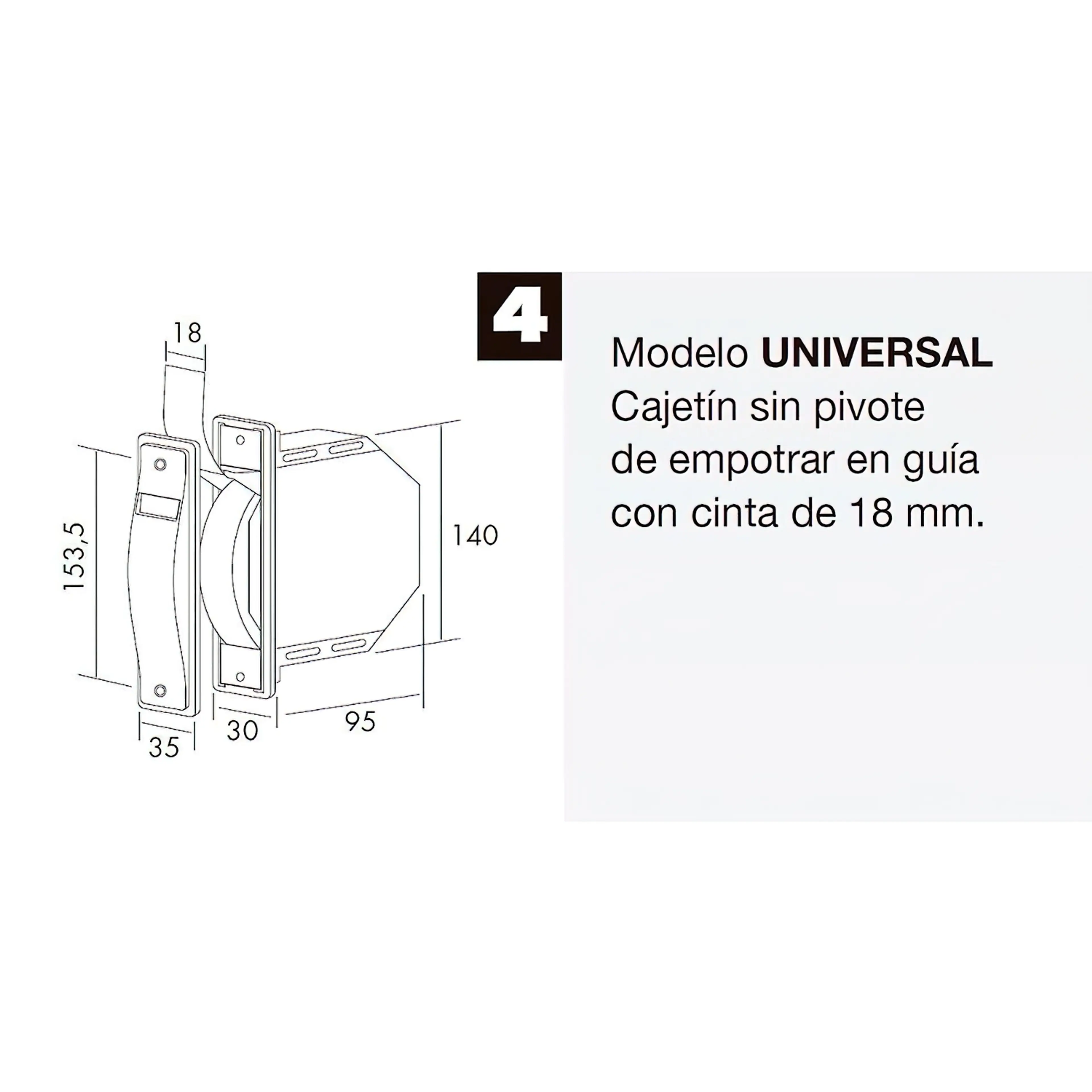 RECOGEDOR PERSIANA MINI BLANCO CINT