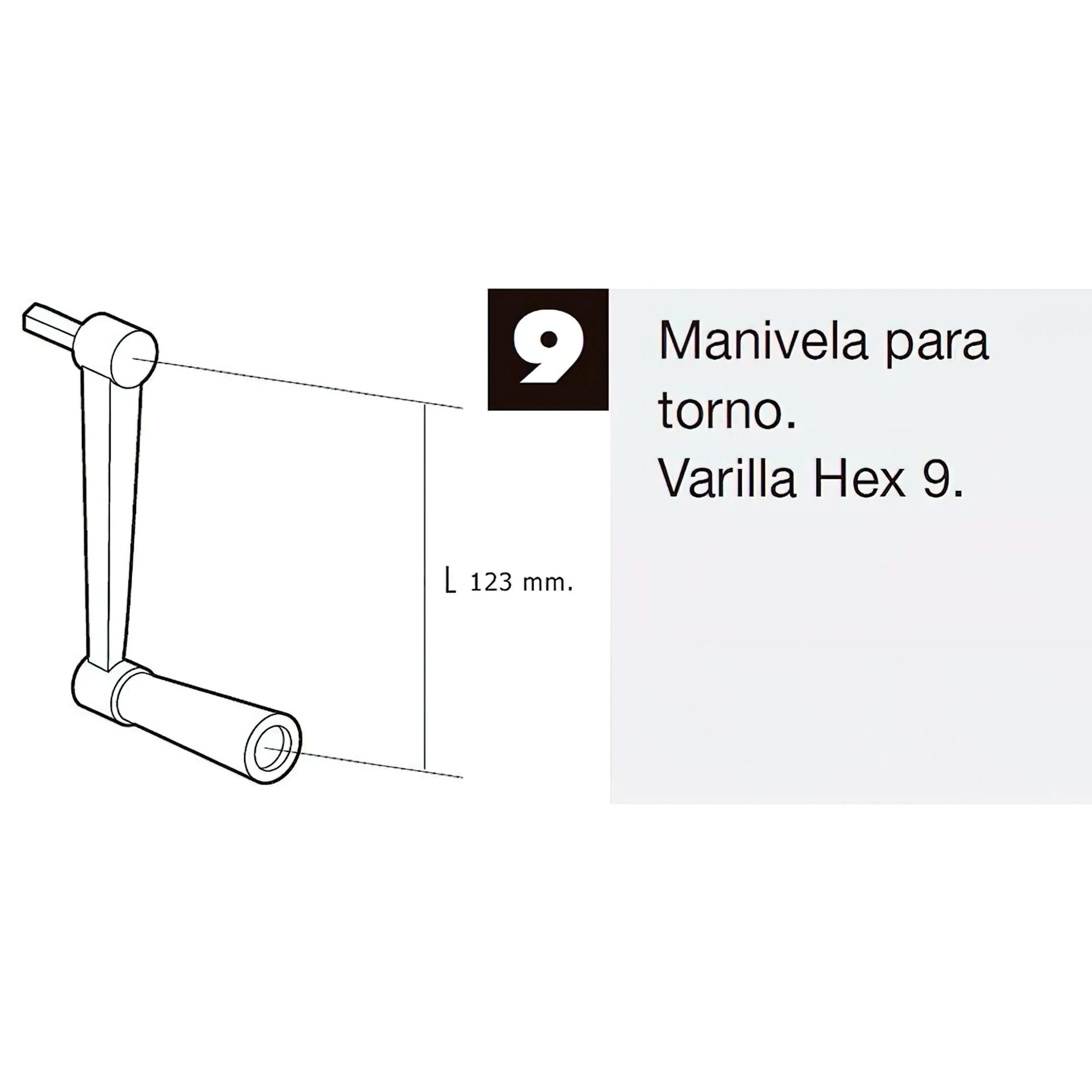 MANIVELA PARA TORNO PERSIANA BLANCO