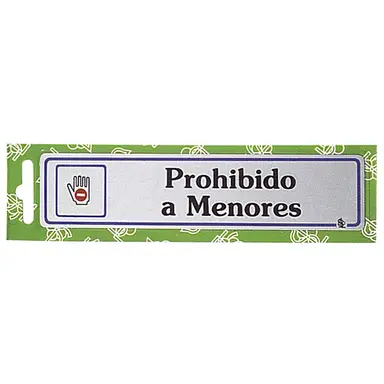 ROTULO "PROHIBIDO A MENORES"