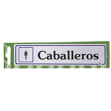 ROTULO "CABALLEROS"