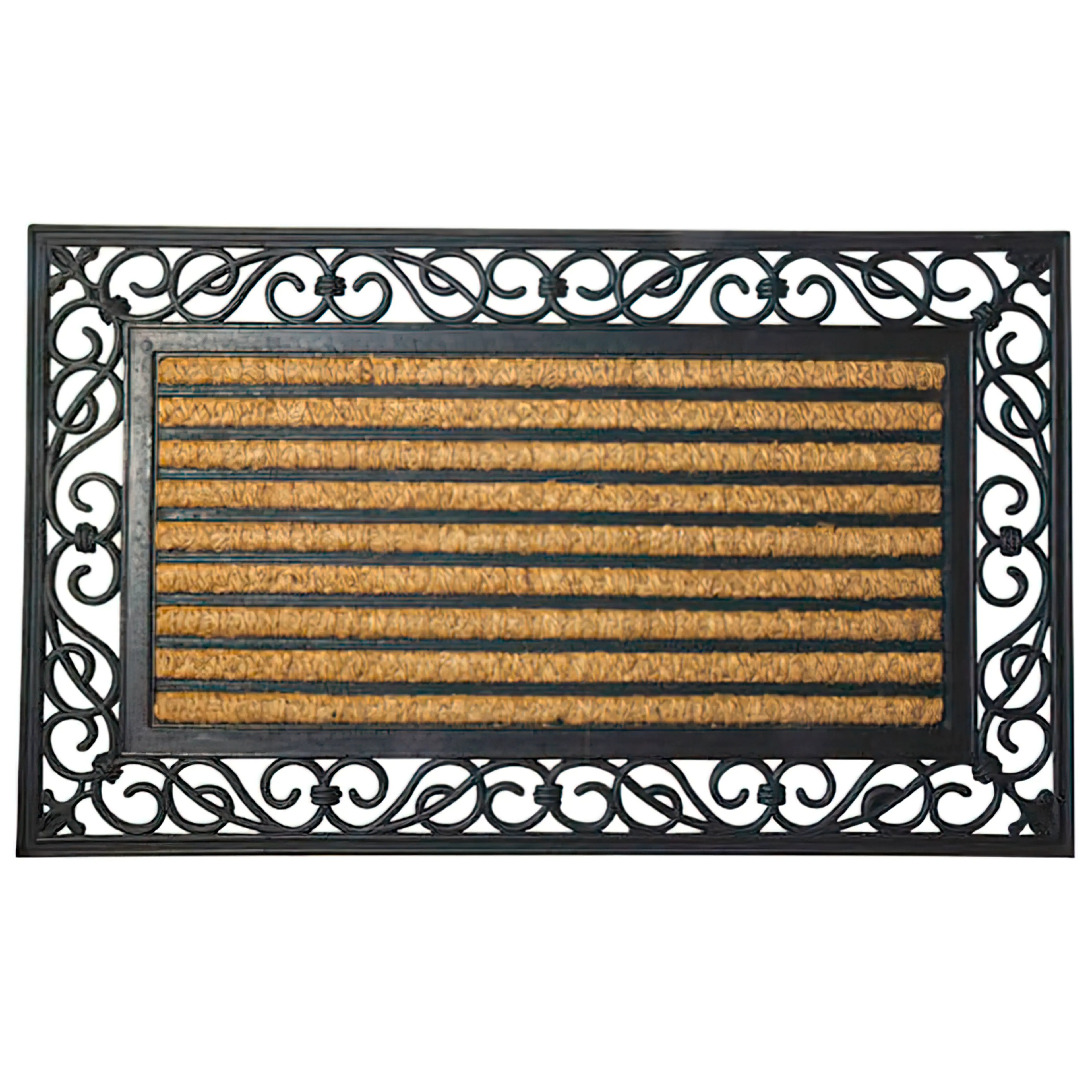 FELPUDO FIBRA COCO Y GOMA RAYAS 45X