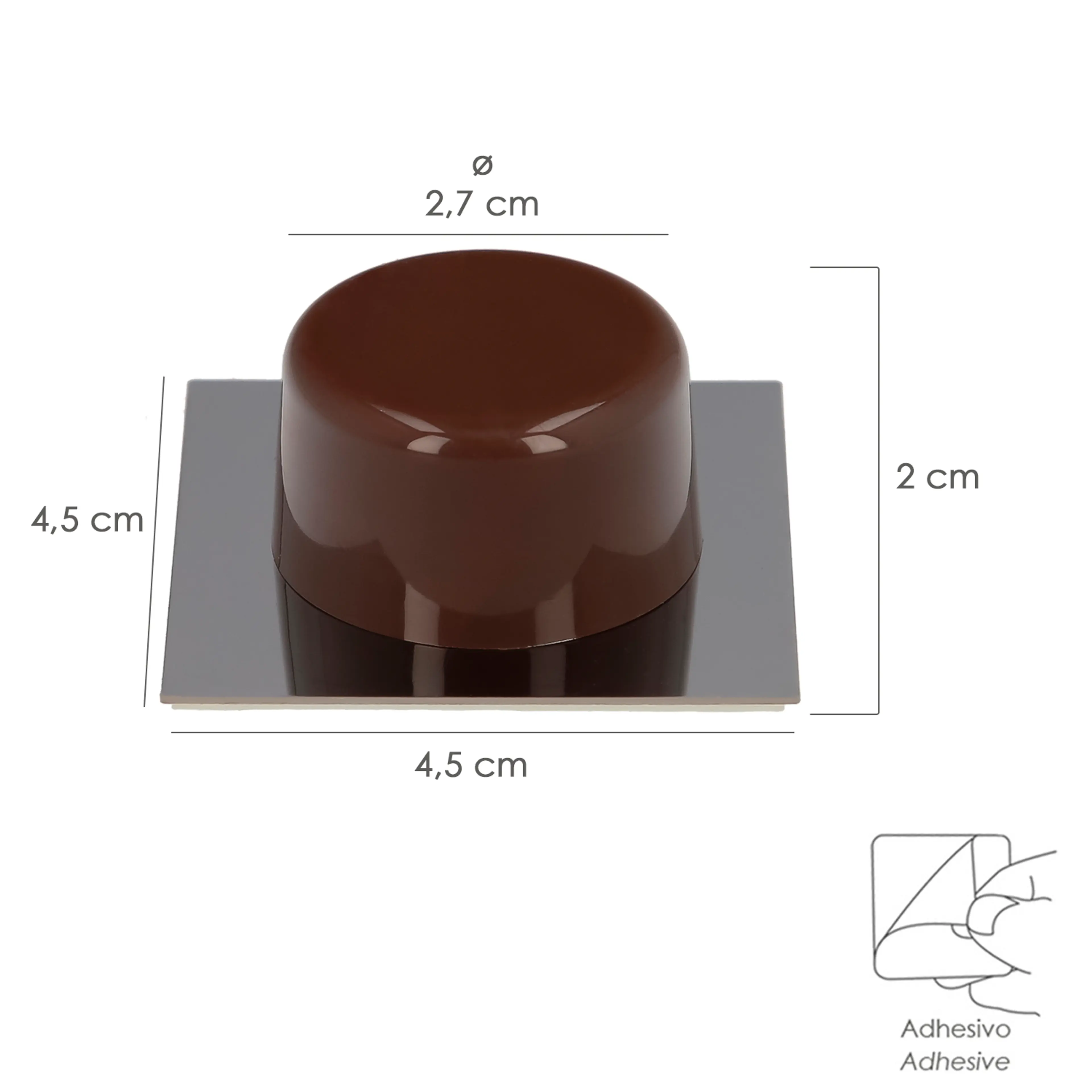 TOPE PUERTA WOLFPACK ADHESIVO MARRO