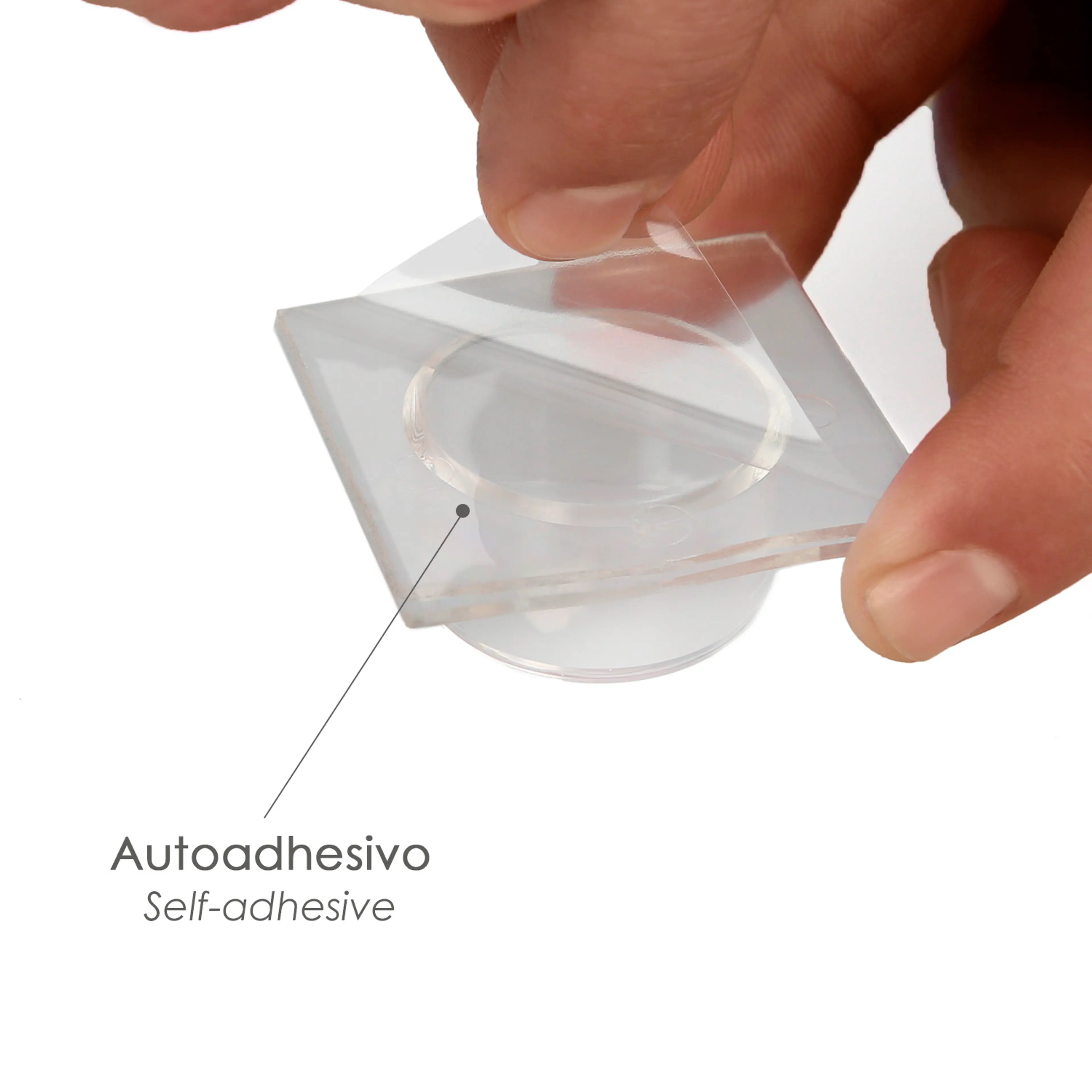 TOPE PUERTA WOLFPACK ADHESIVO TRANS