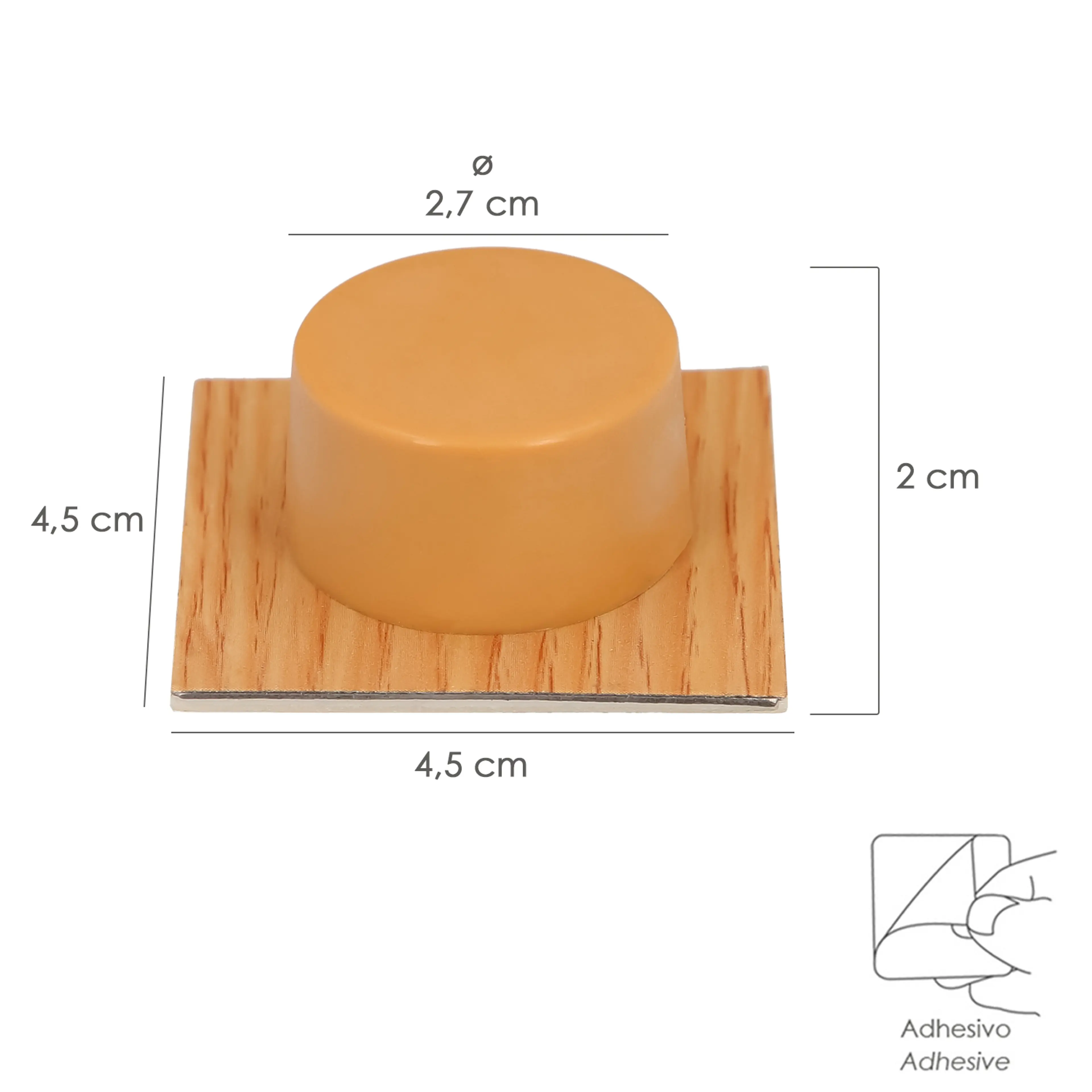 TOPE PUERTA WOLFPACK ADHESIVO MADER