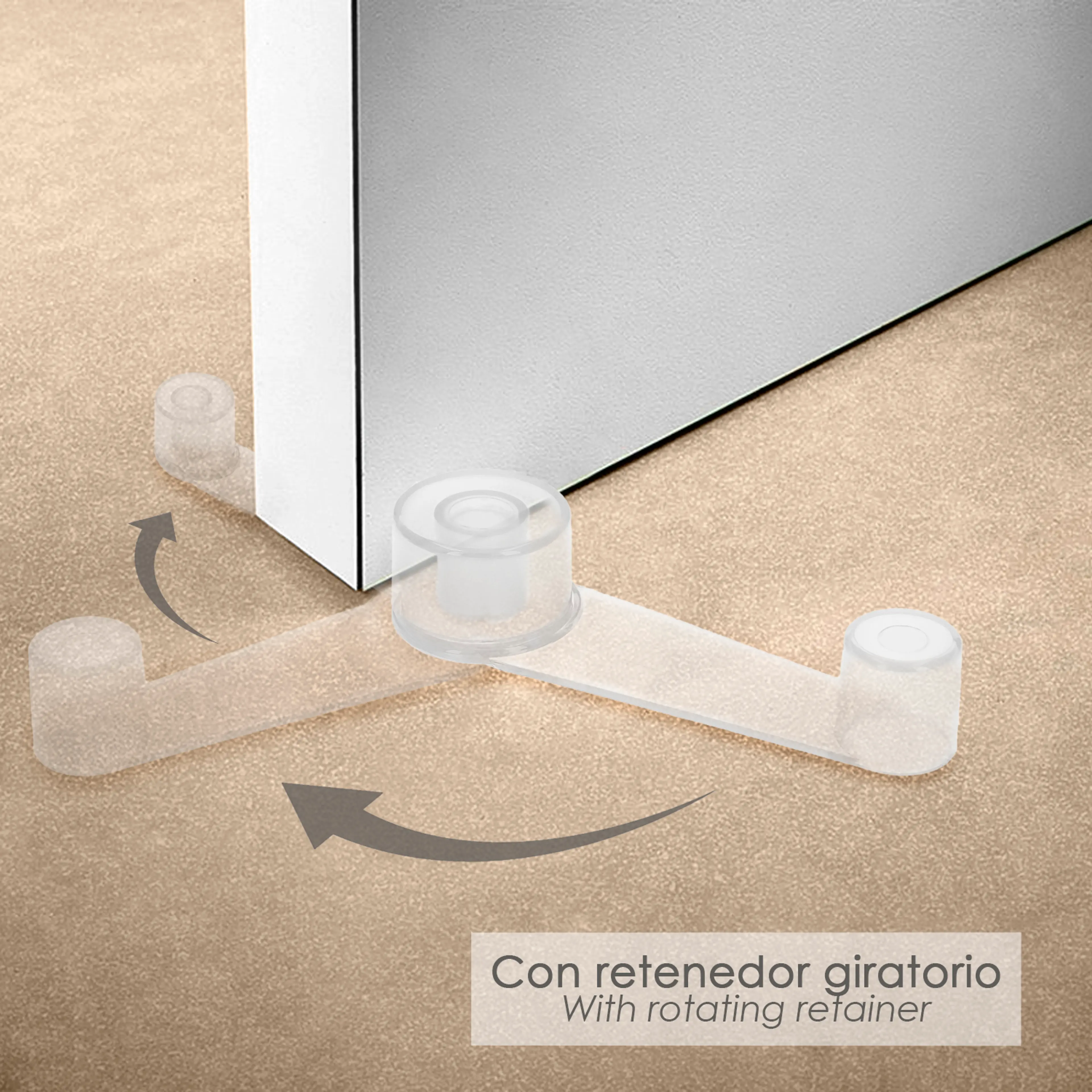 TOPE PUERTA ADHESIVO CON RETENEDOR 