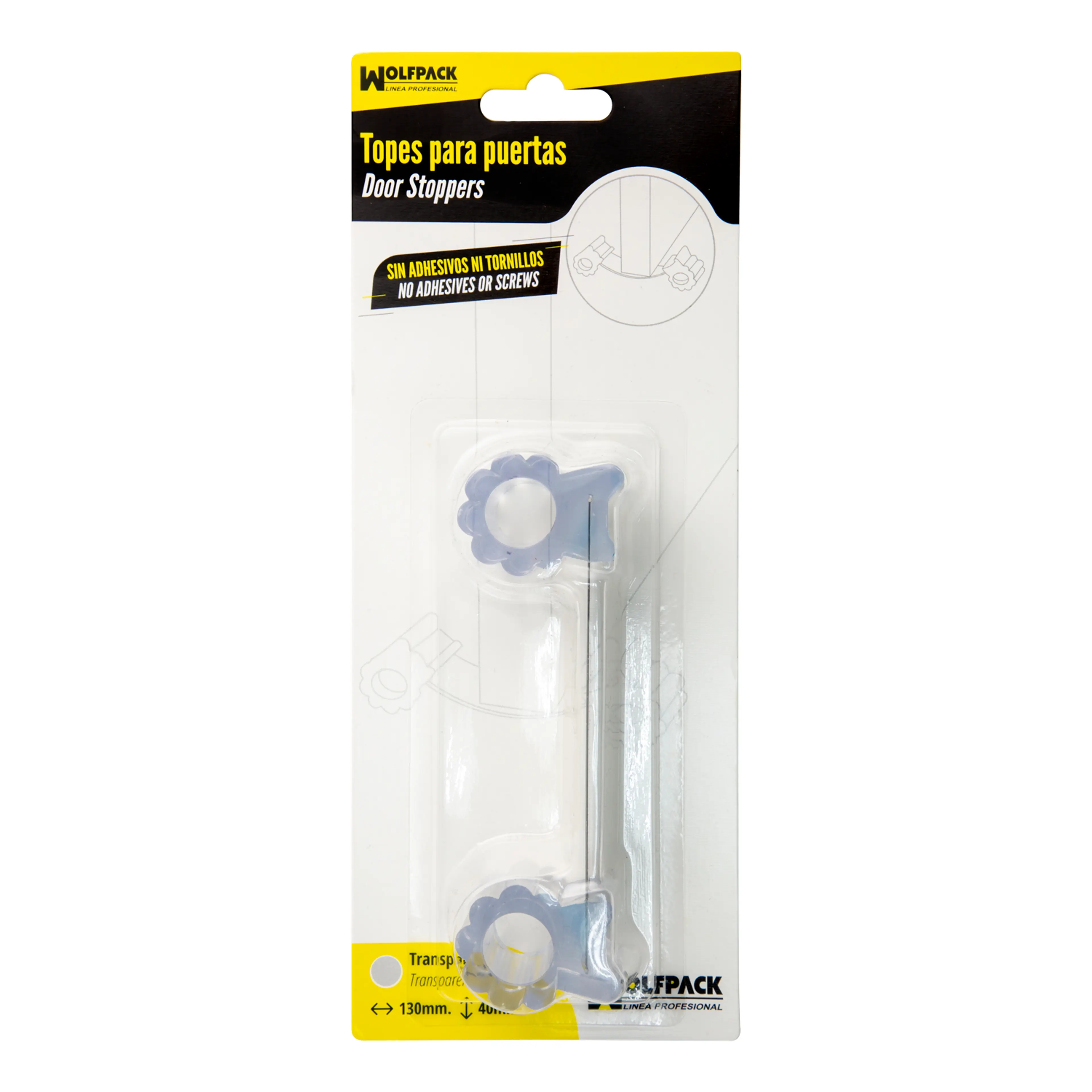 TOPE SUJETA PUERTA GOMA TRANSPARENT