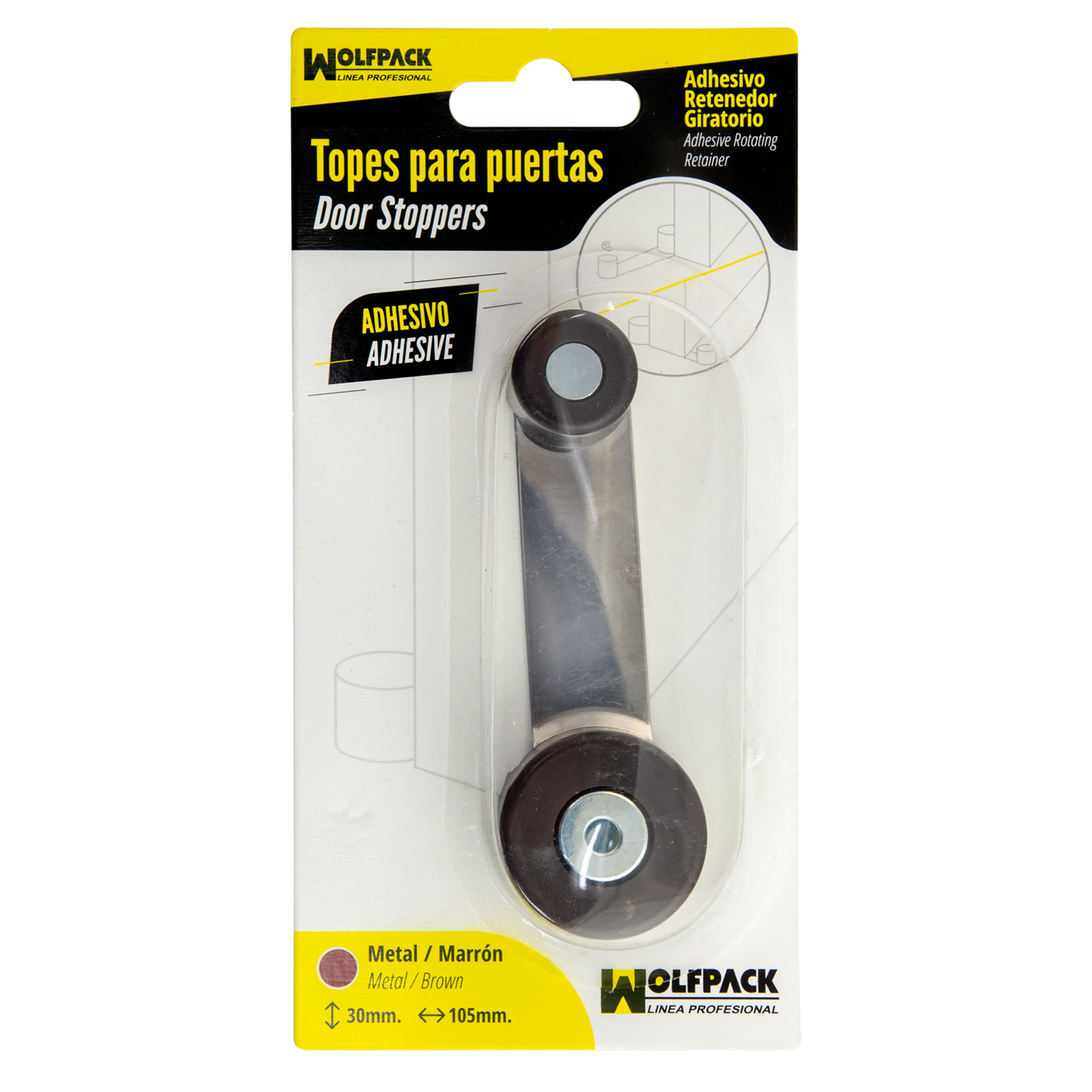 TOPE PUERTA CON RETENEDOR METALICO 