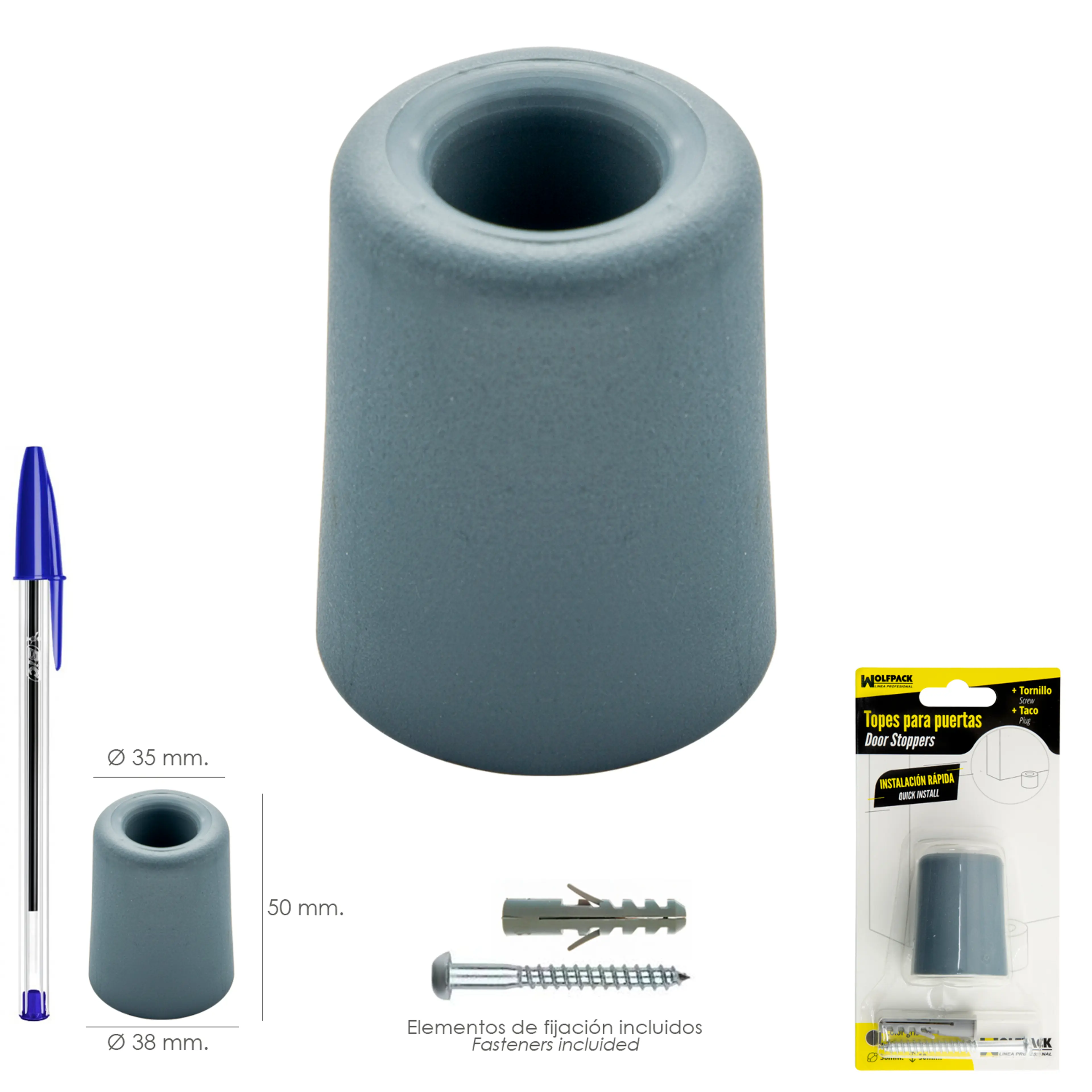 TOPE GRANDE PARA PUERTA AMORTIGUACI