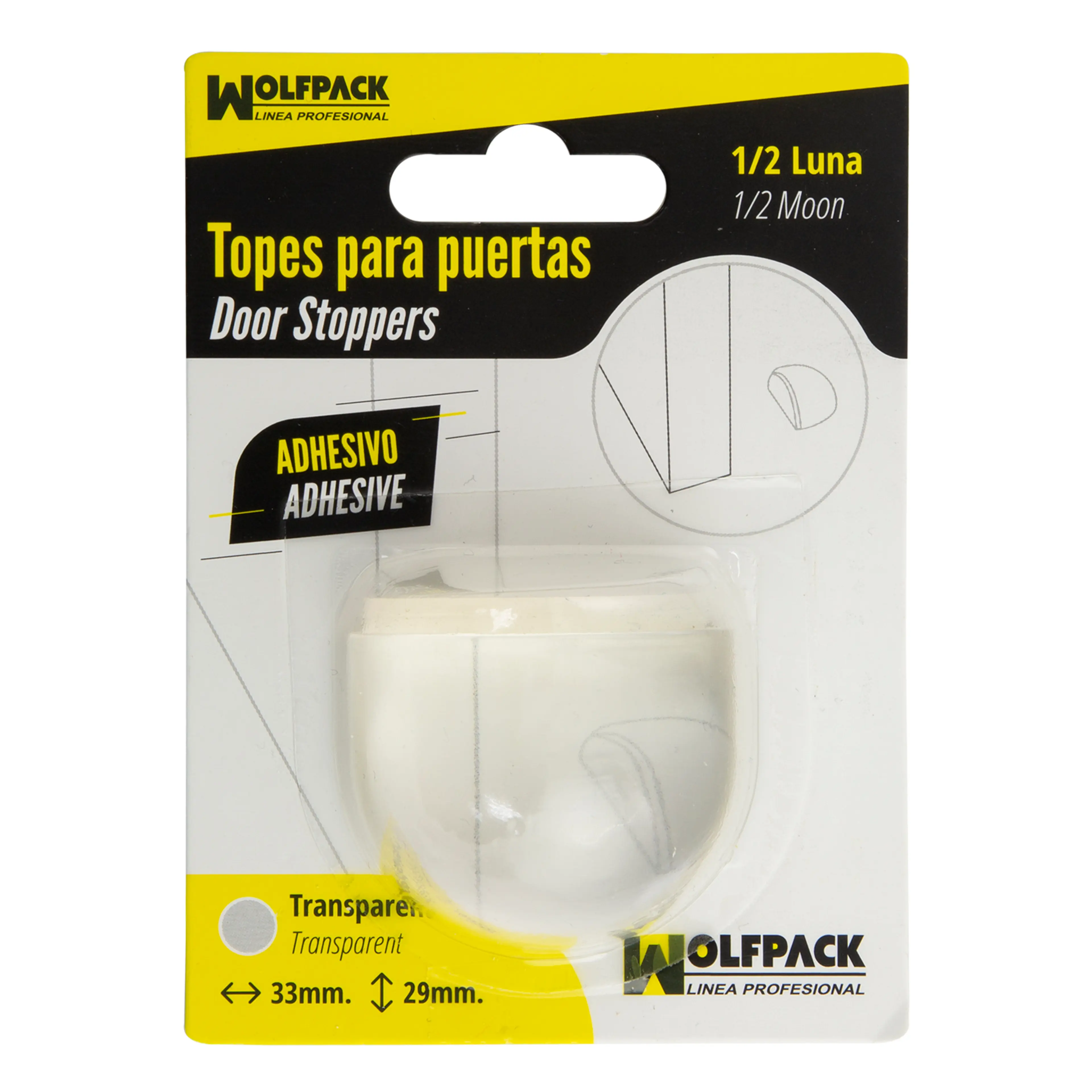 TOPE PUERTA ADHESIVO TRANSPARENTE M