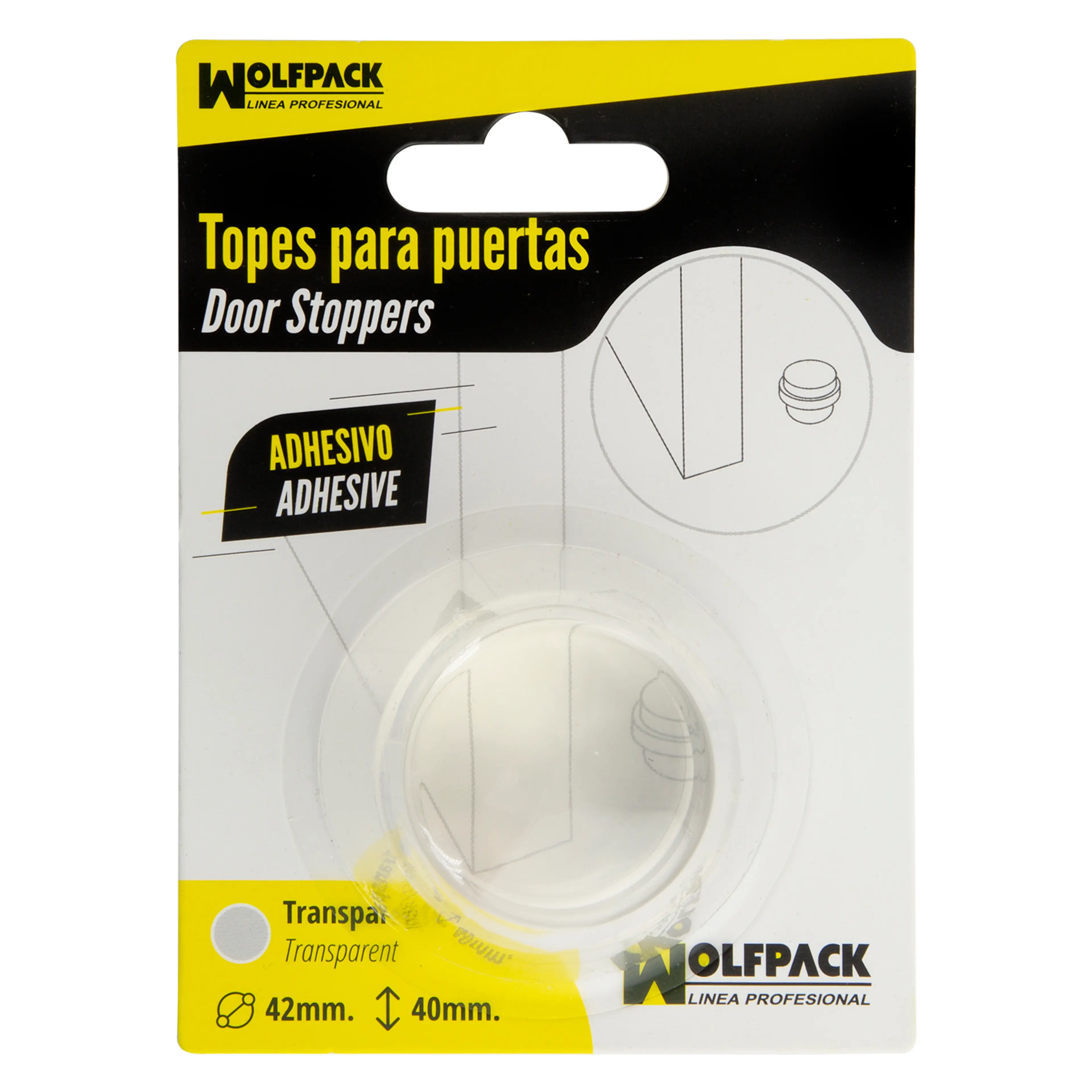 TOPE PUERTA ADHESIVO TRANSPARENTE R