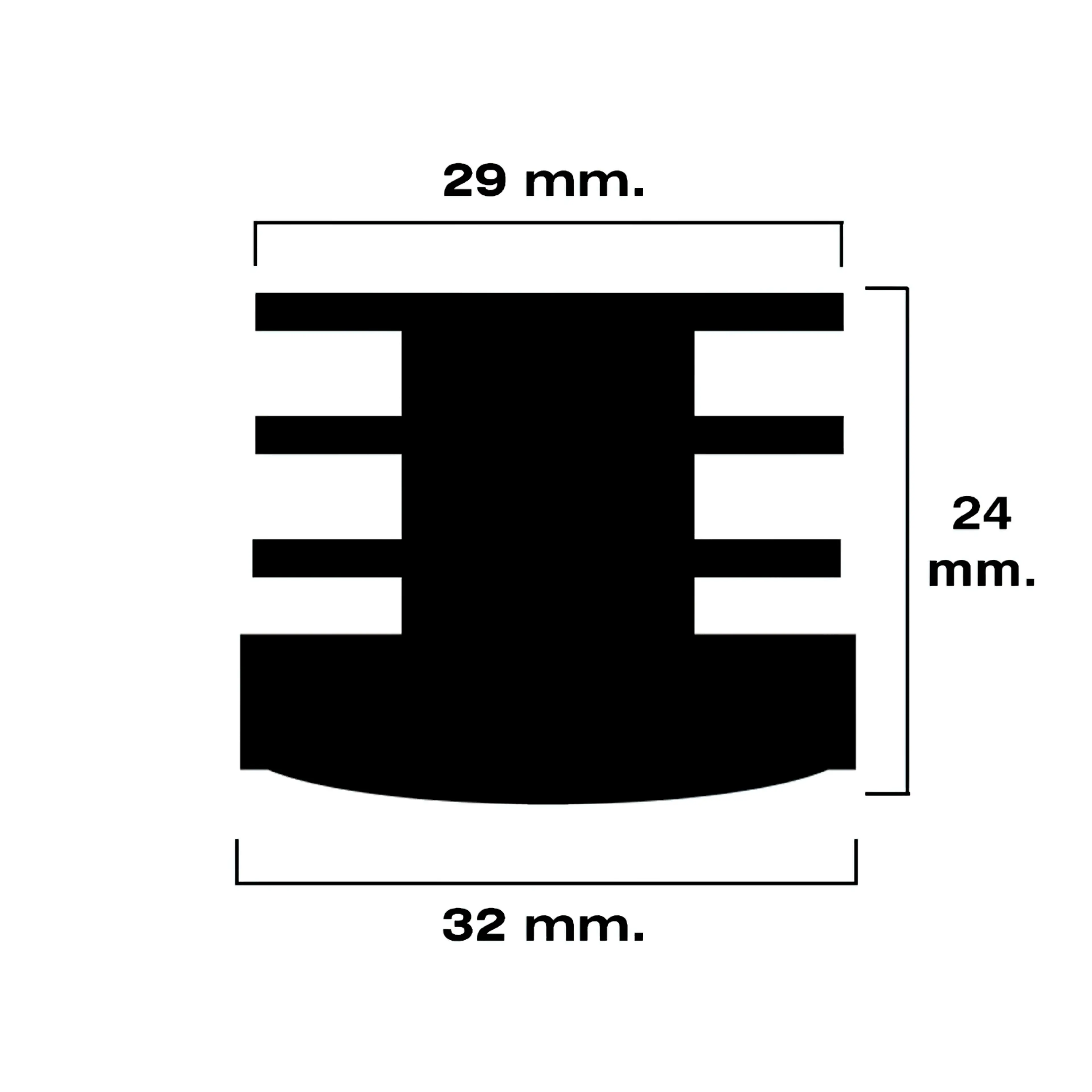 CONTERA REDONDA INTERIOR NEGRA 32MM