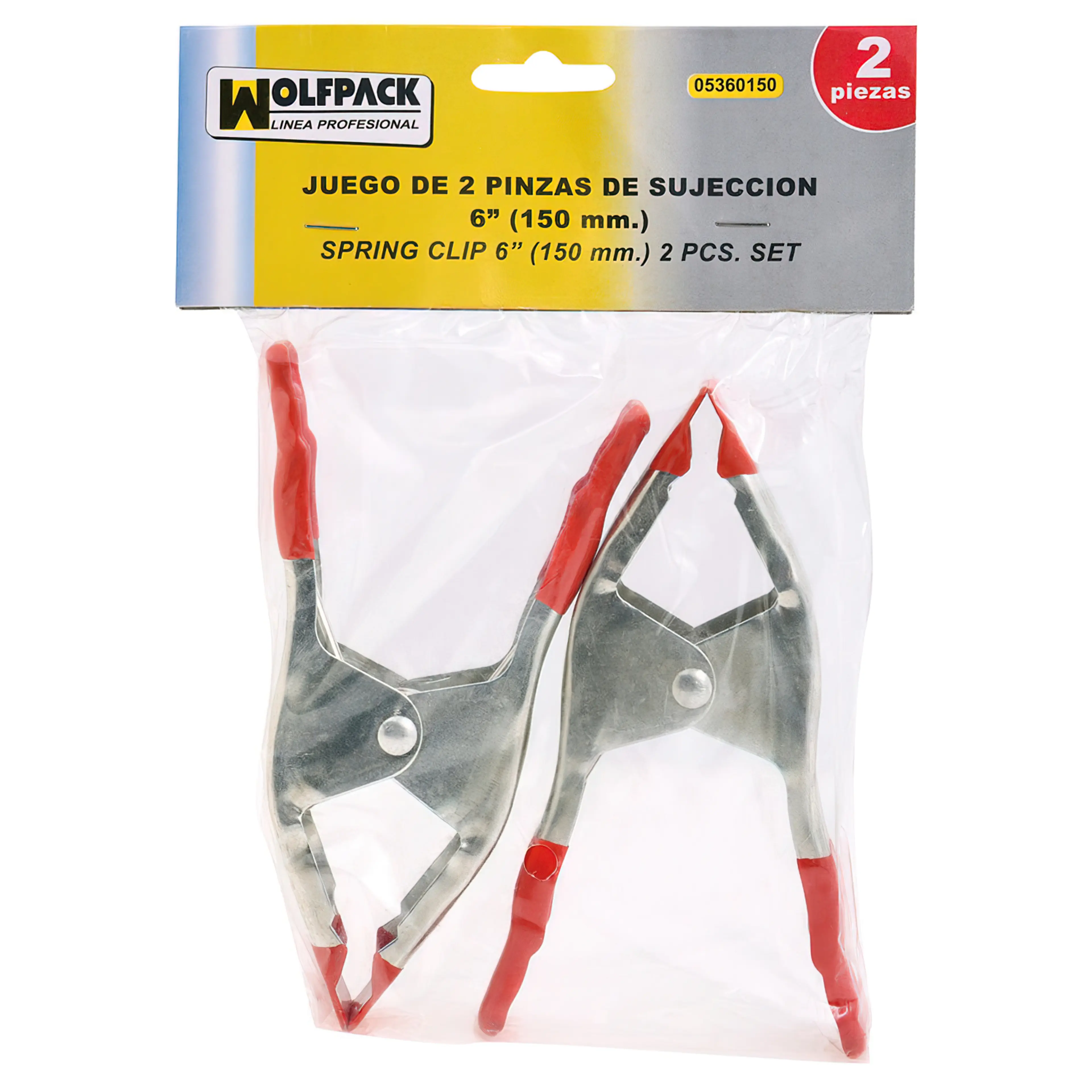 JUEGO PINZAS SUJECCION ACERO  150 M