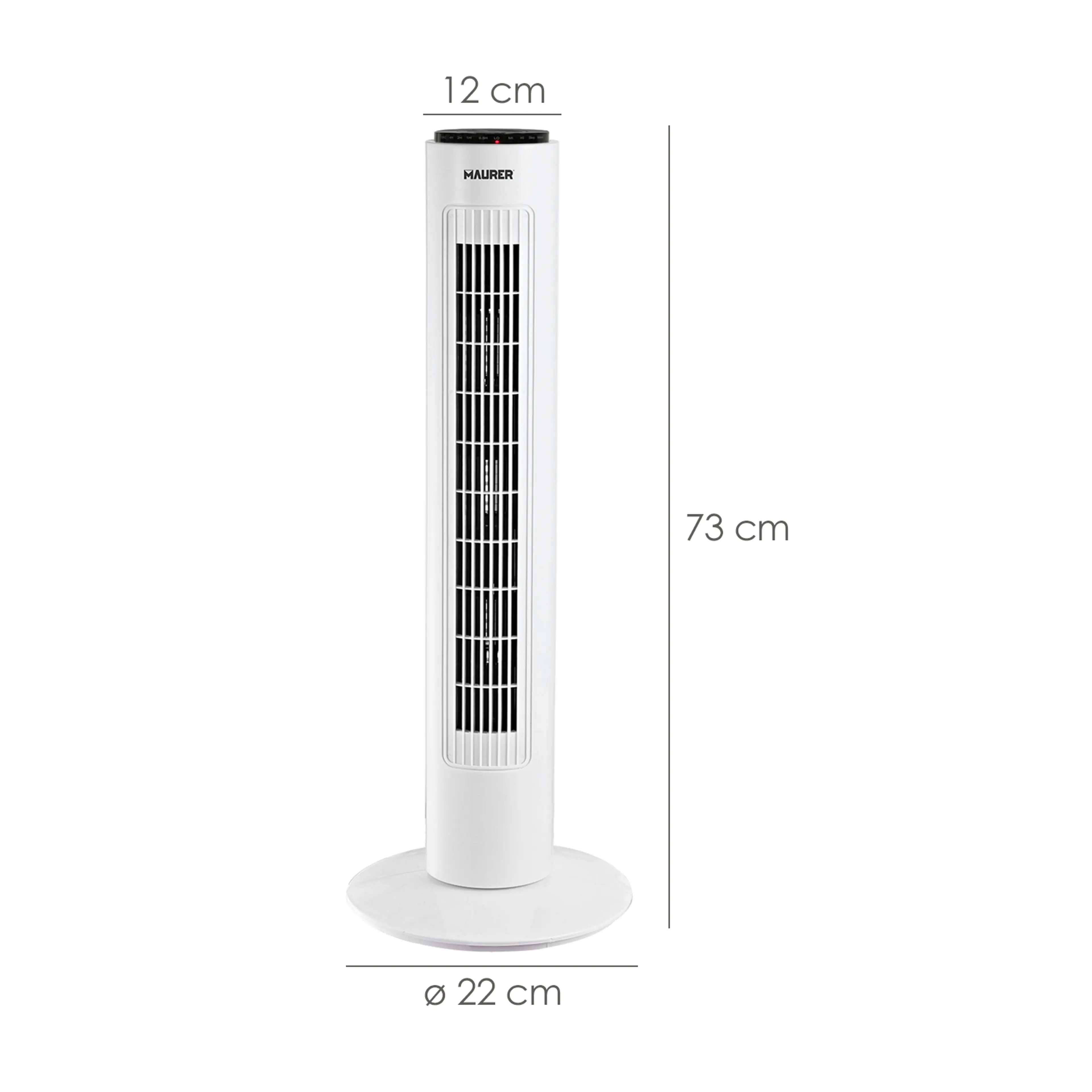 VENTILADOR MAURER TORRE 73 CM 3 VEL