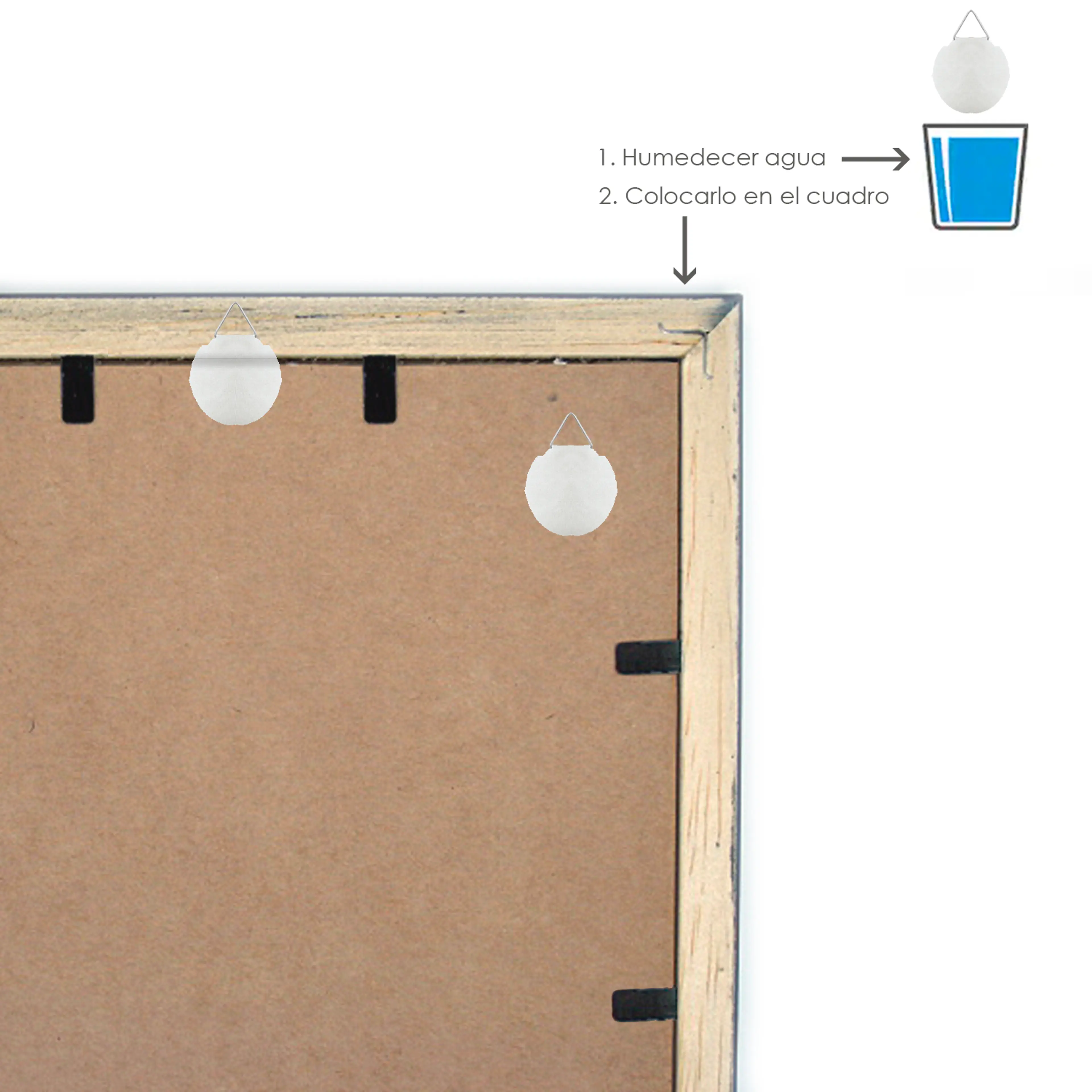 CUELGA CUADROS TELA (BLISTER 5 PIEZ