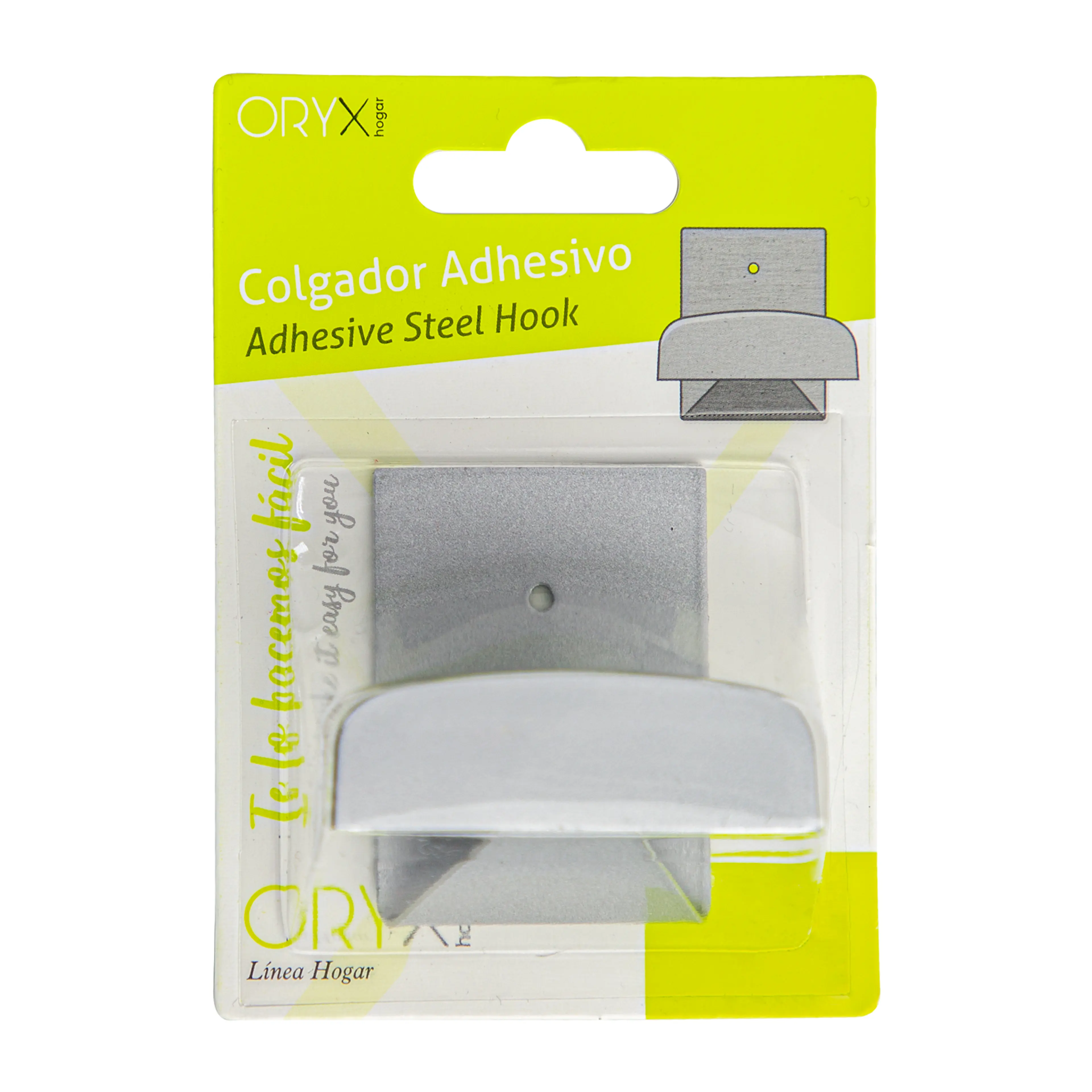 COLGADOR PERCHA ADHESIVO ACERO INOX