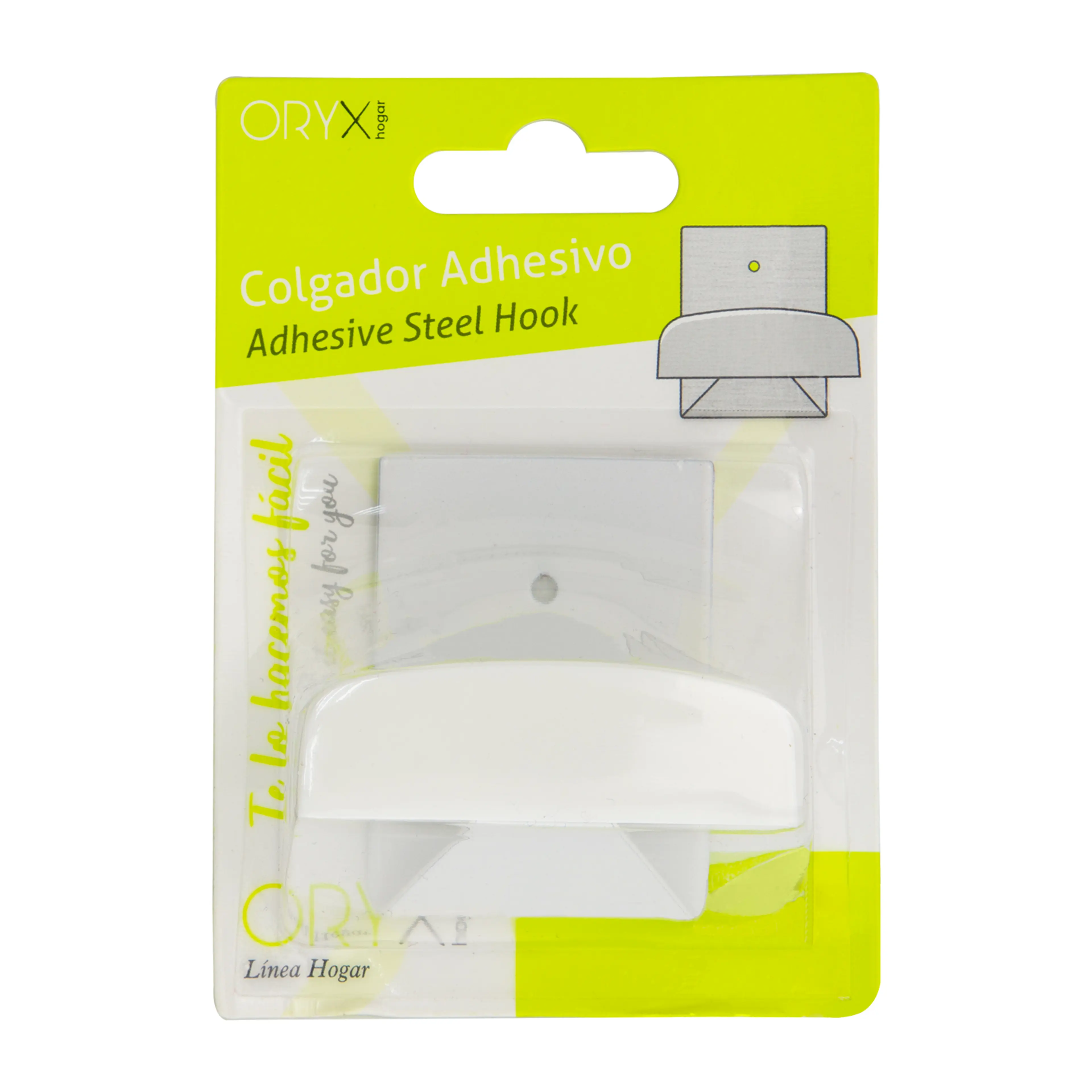 COLGADOR PERCHA ADHESIVO ACERO INOX