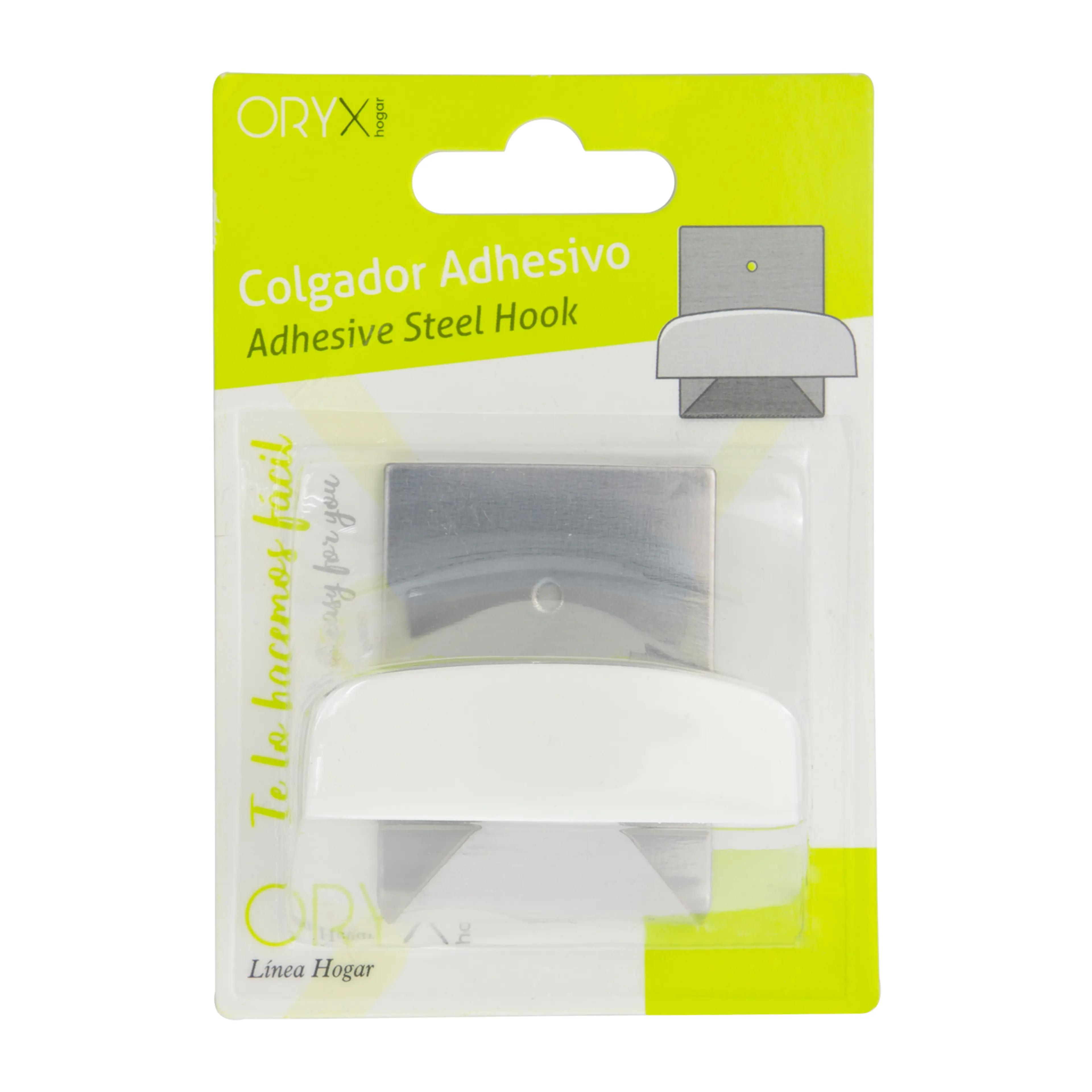 COLGADOR PERCHA ADHESIVO ACERO INOX