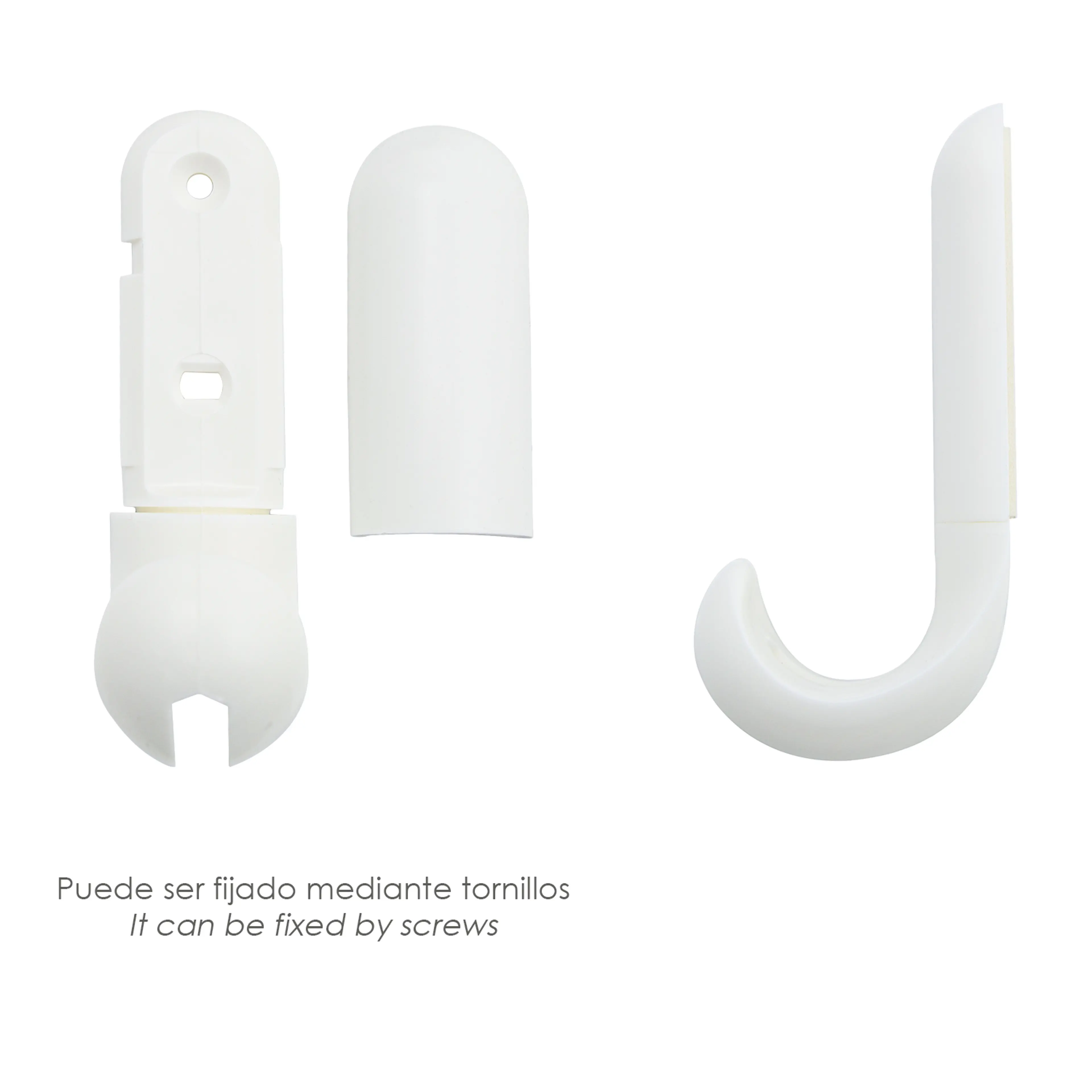 COLGADOR ADHESIVO / ATORNILLABLE BL