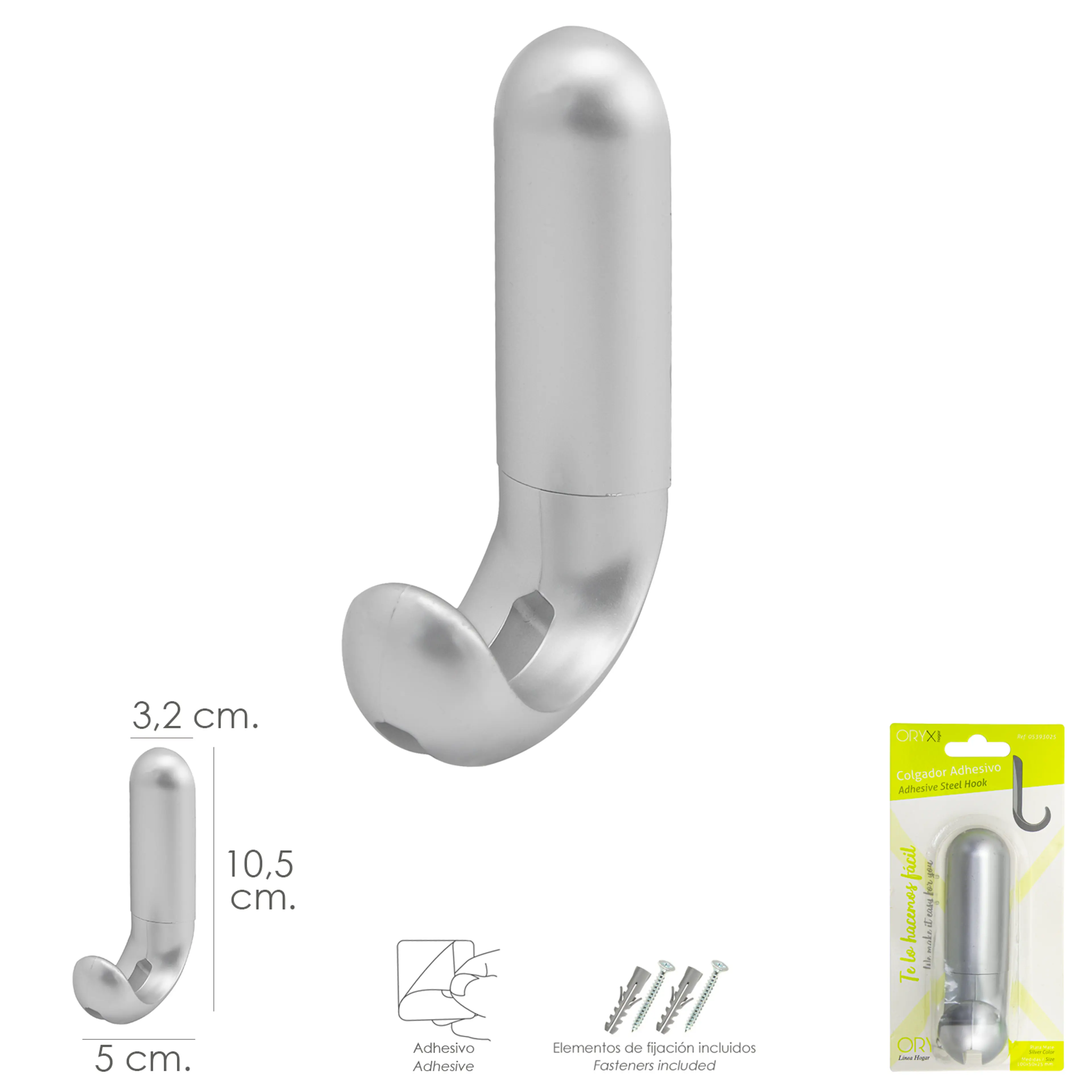 COLGADOR ADHESIVO / ATORNILLABLE PL