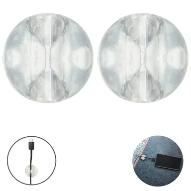 SUJETACABLES TRANSPARENTE CON ADHES