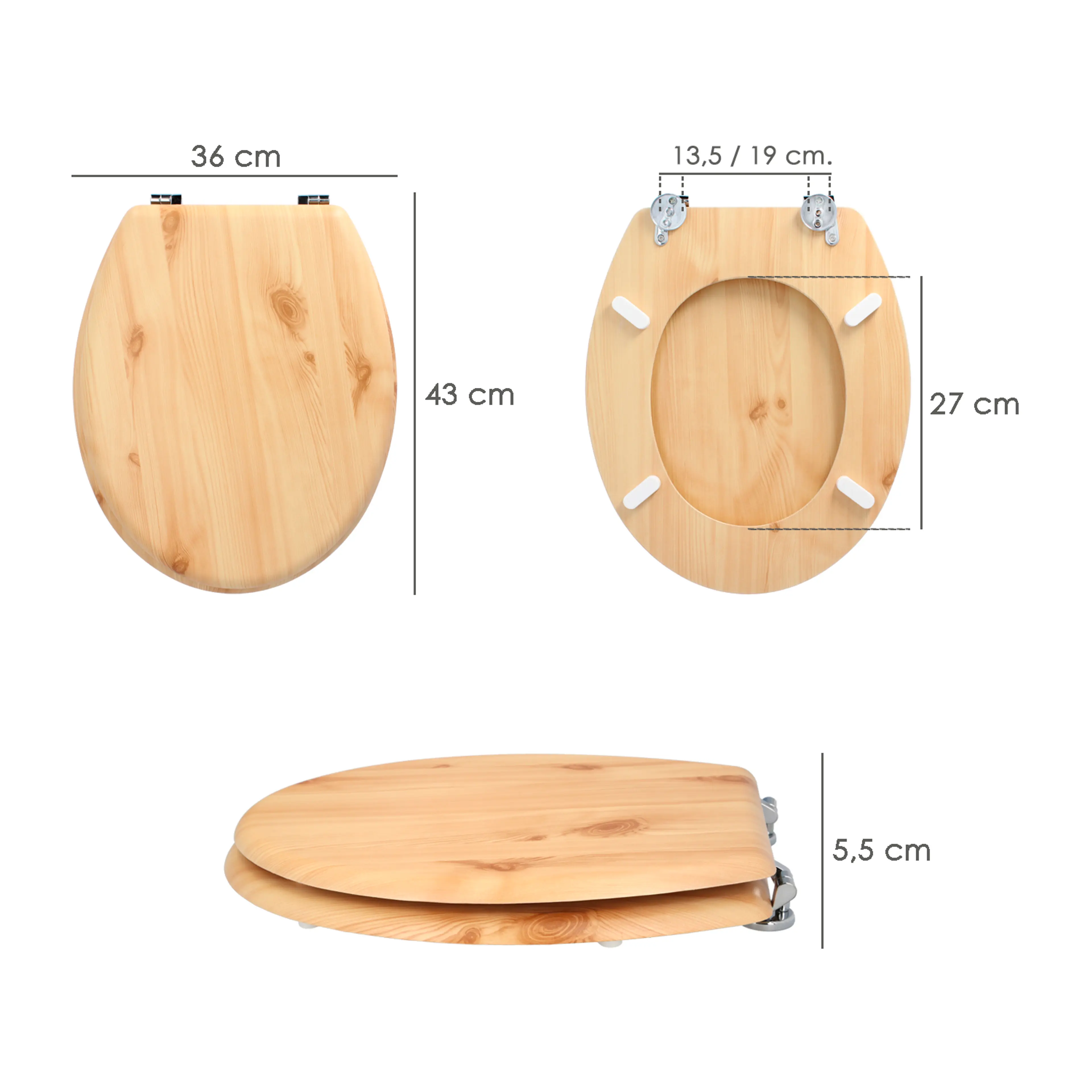 TAPA WC MADERA NATURAL