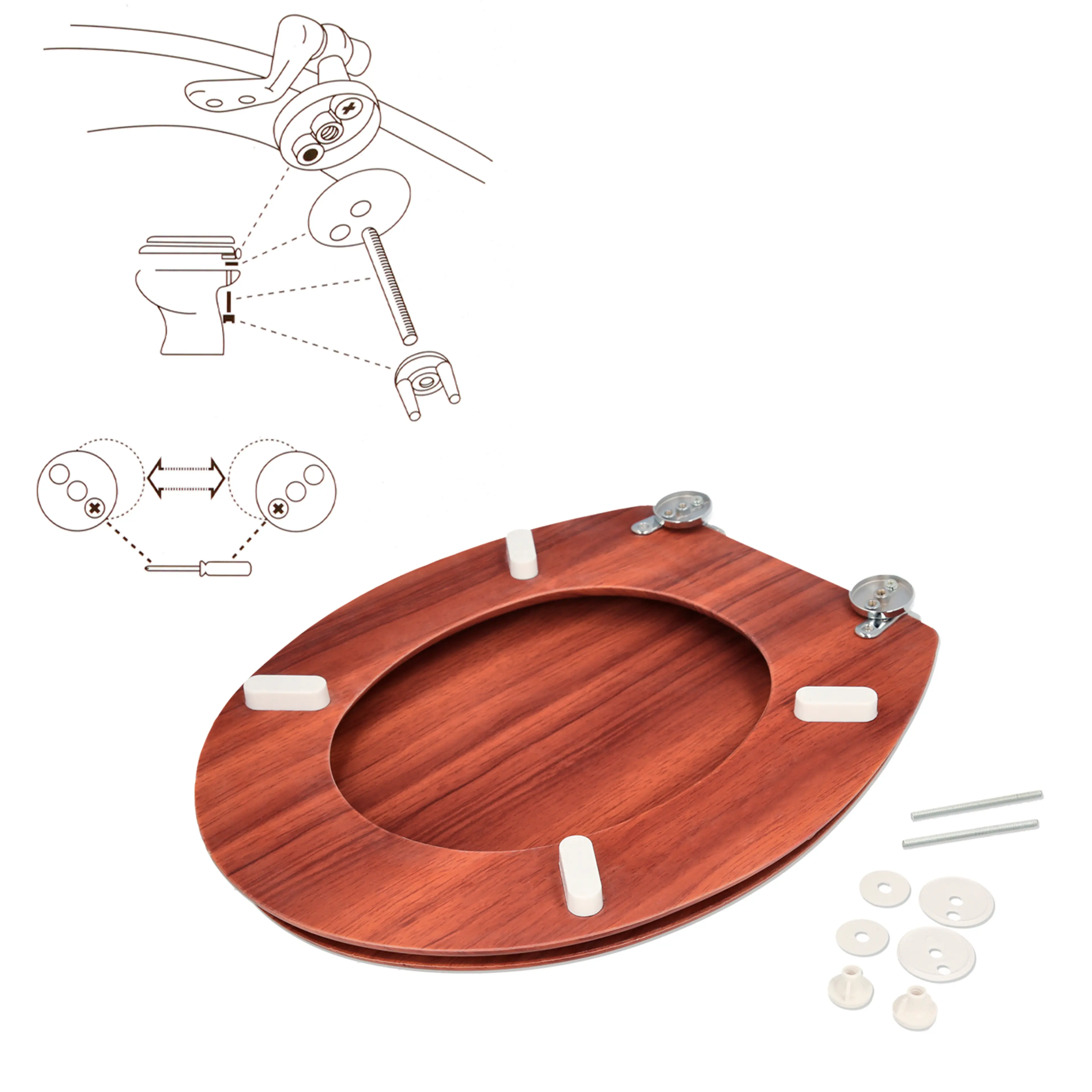 TAPA WC  MADERA NOGAL