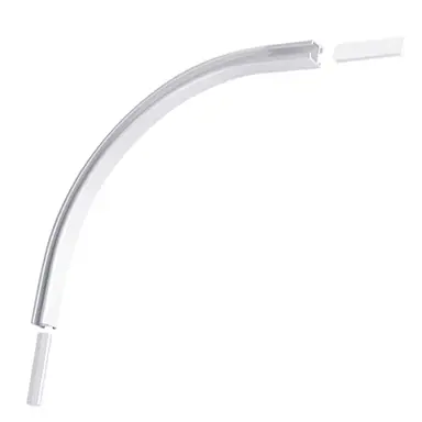 CODO CON EMPALME PARA RIEL ALUMINIO