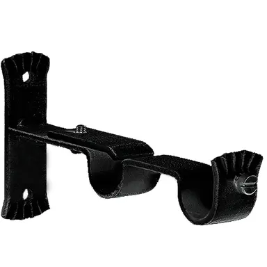 SOPORTE DOBLE FORJA Ø 28 MM. NEGRO 