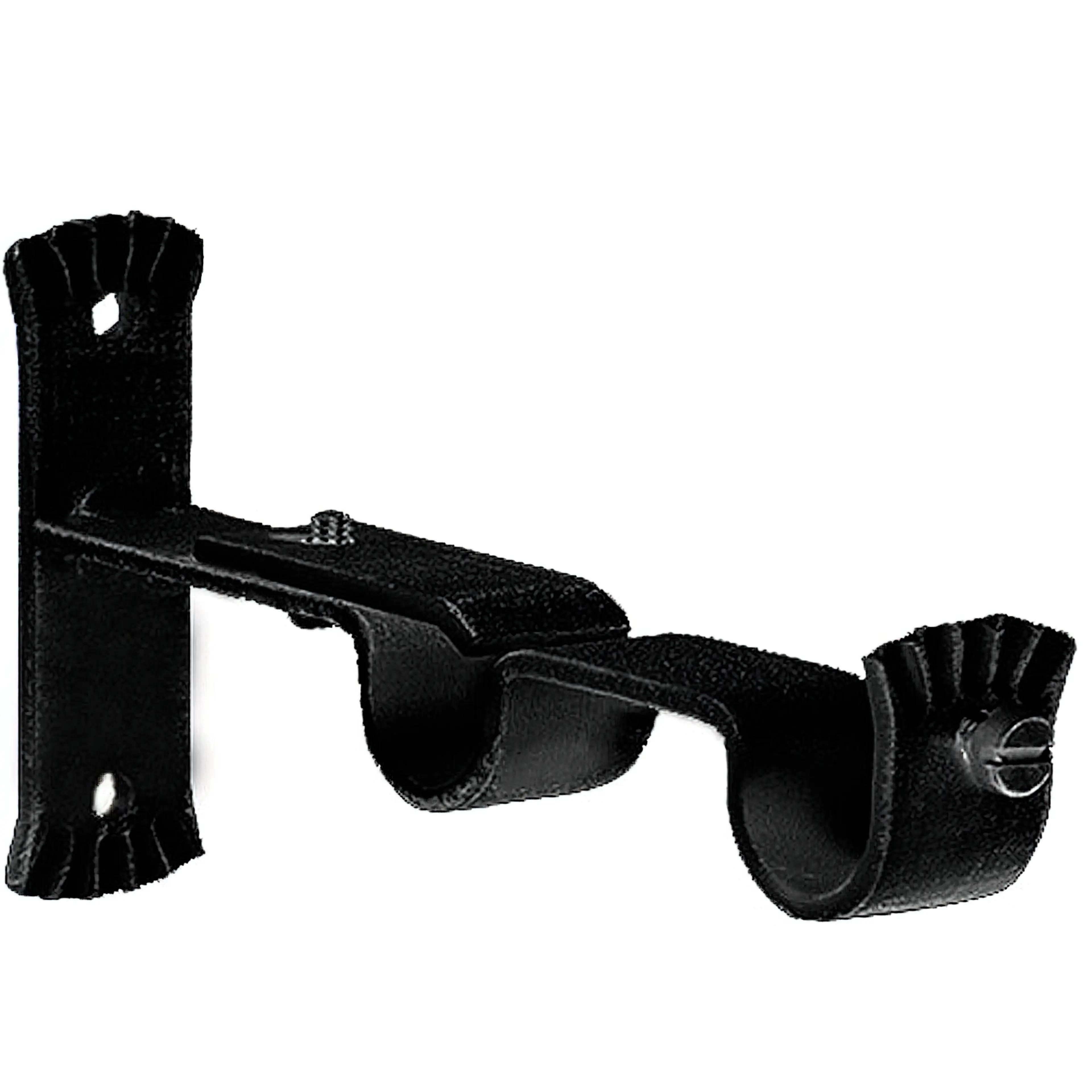 SOPORTE DOBLE FORJA Ø 28 MM. NEGRO 