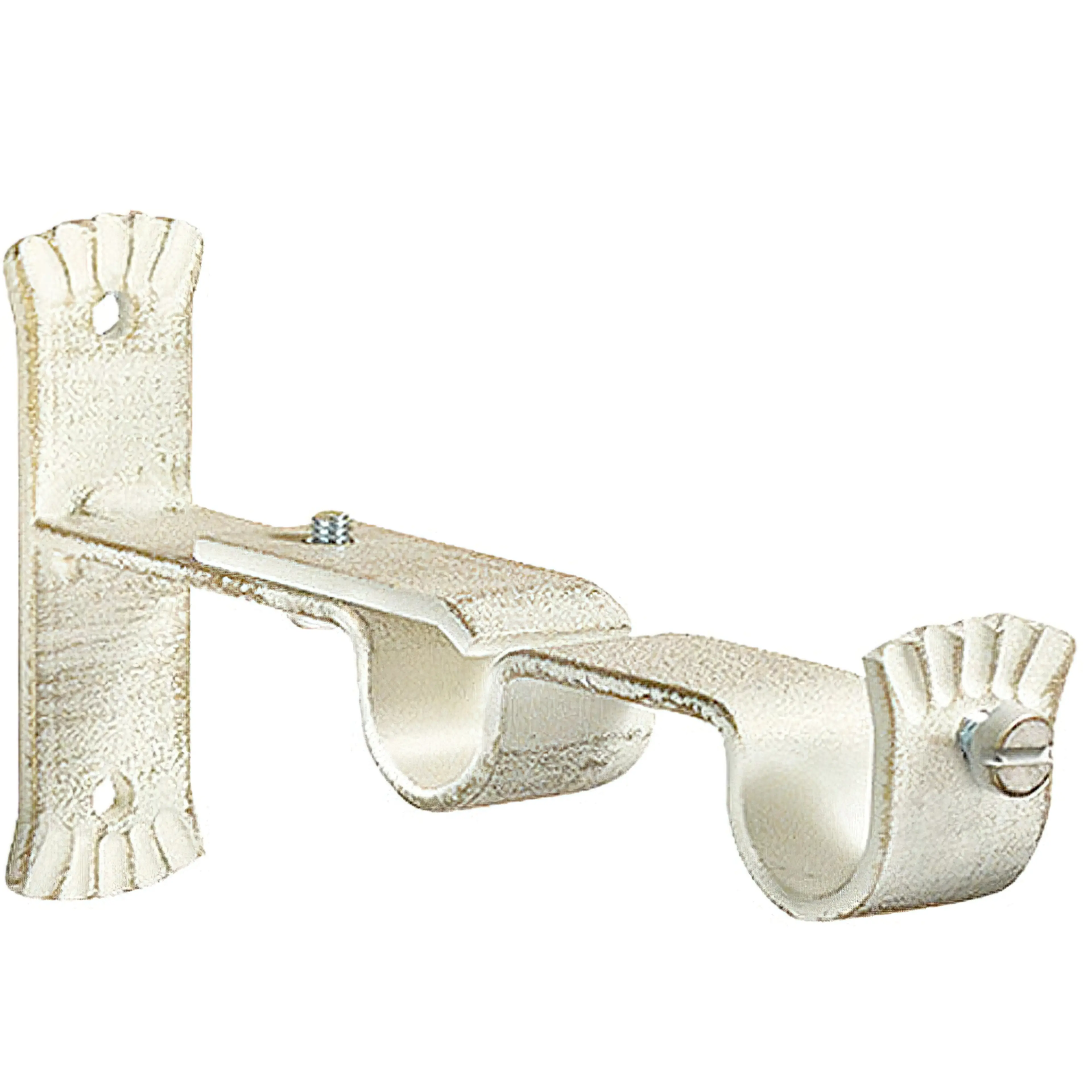 SOPORTE DOBLE FORJA Ø 28 MM. MARFIL