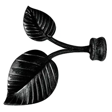 TERMINAL FORJA HOJAS Ø 20 MM. NEGRO