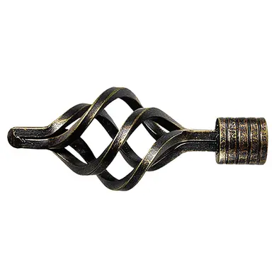 TERMINAL FORJA PIÑA Ø 20 MM. NEGRO/