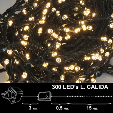 LUCES NAVIDAD 300 LEDS LUZ CALIDA I