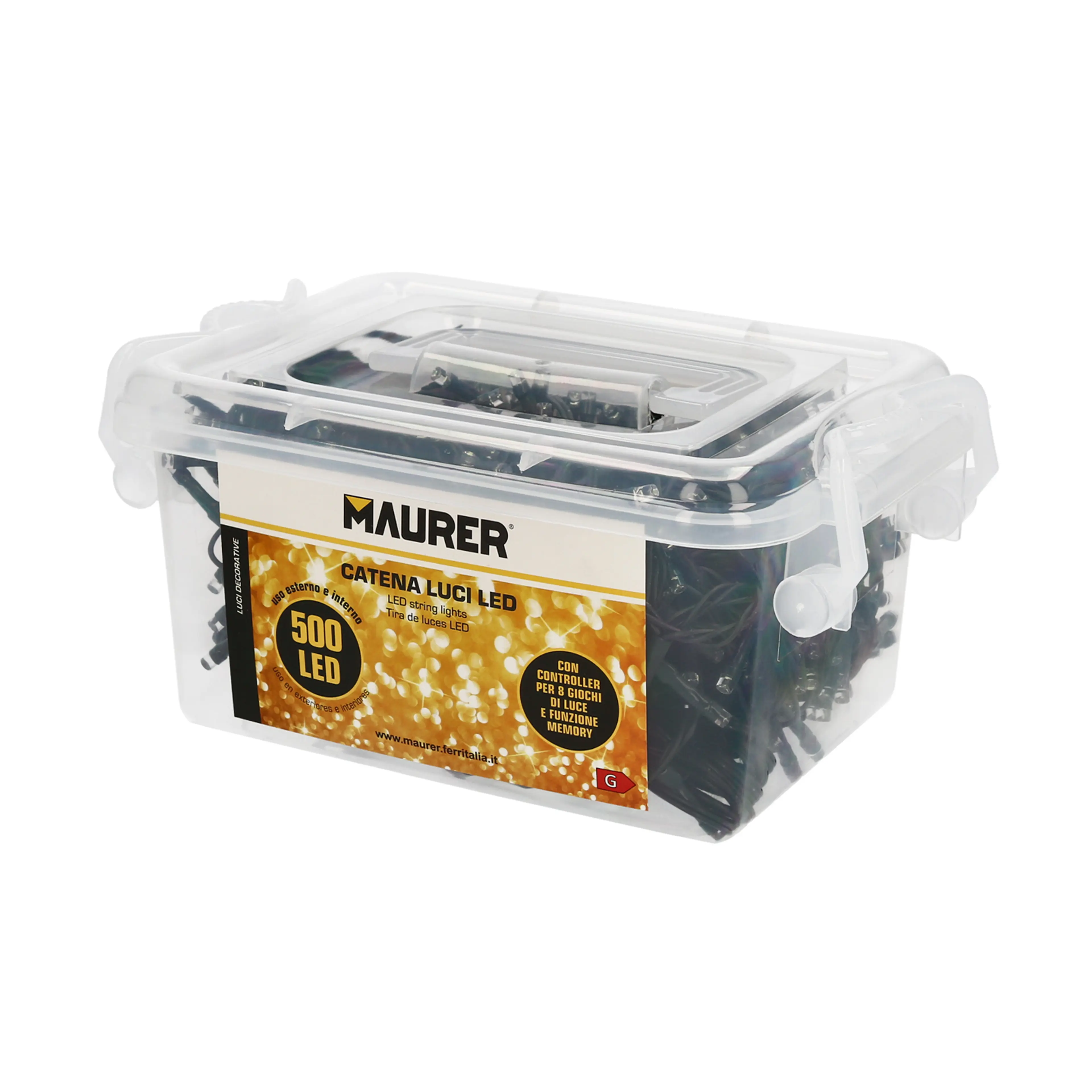 LUCES NAVIDAD 500 LEDS AZUL HIELO U