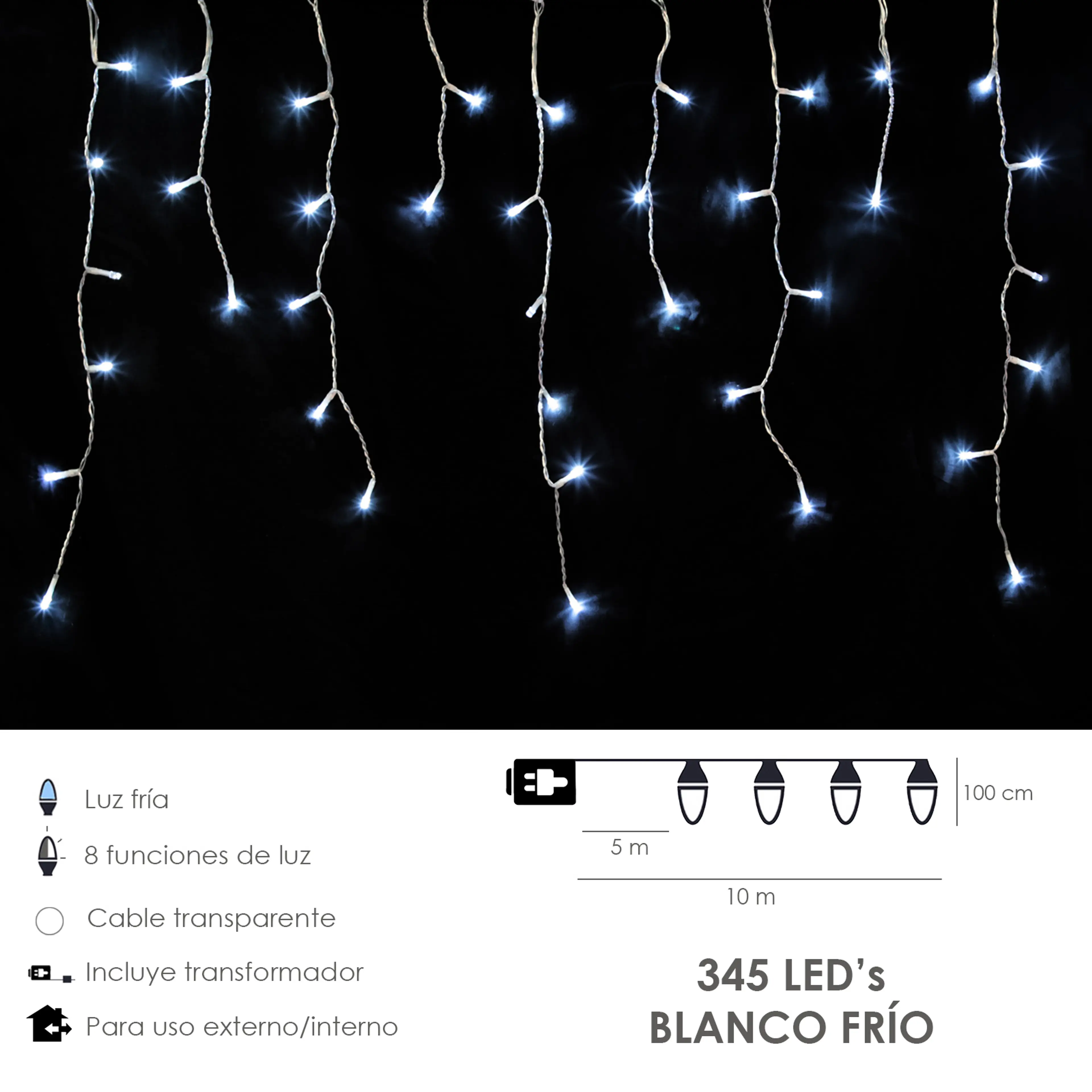 LUCES NAVIDAD CORTINA 10X1 METROS 3