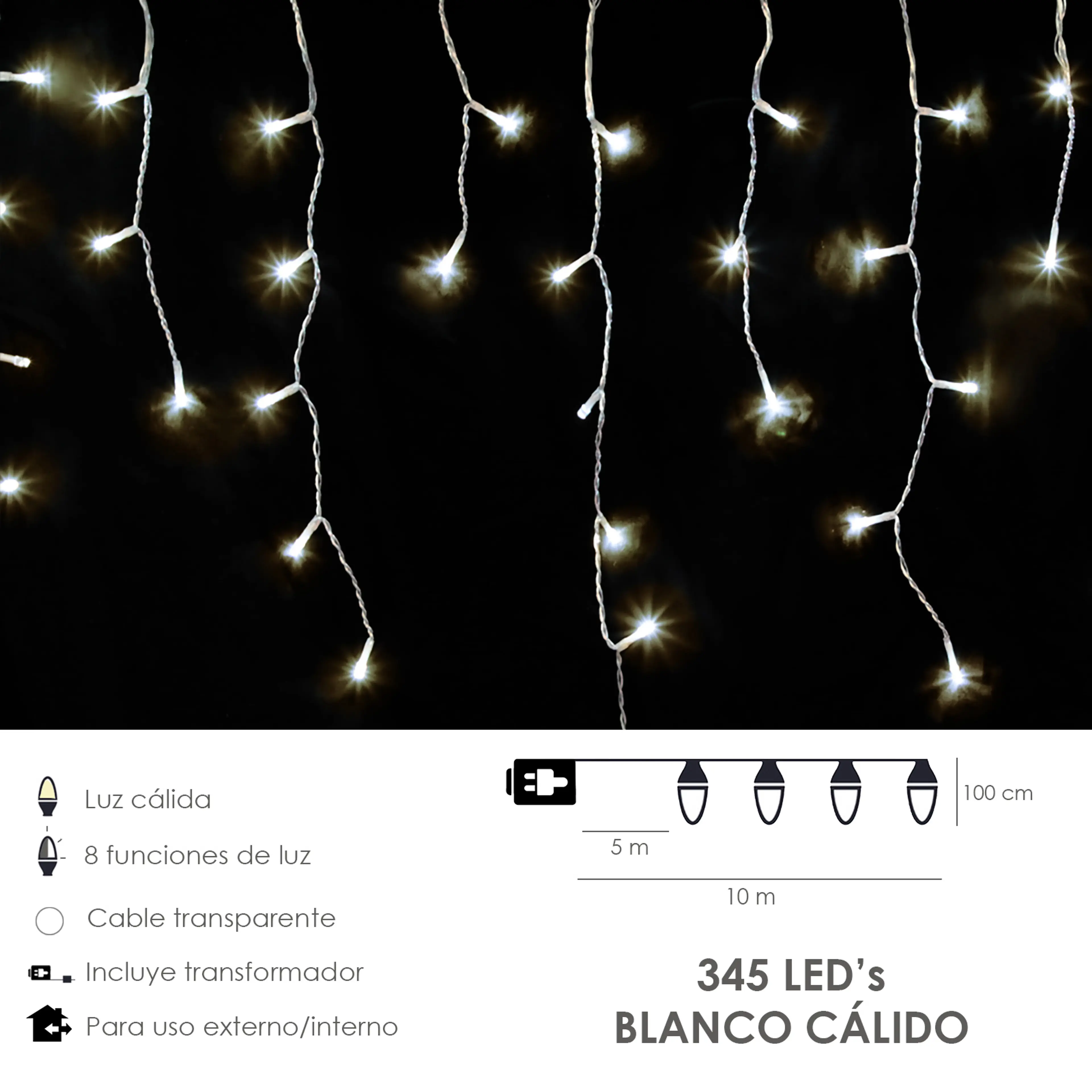 LUCES NAVIDAD CORTINA 10X1 METROS 3