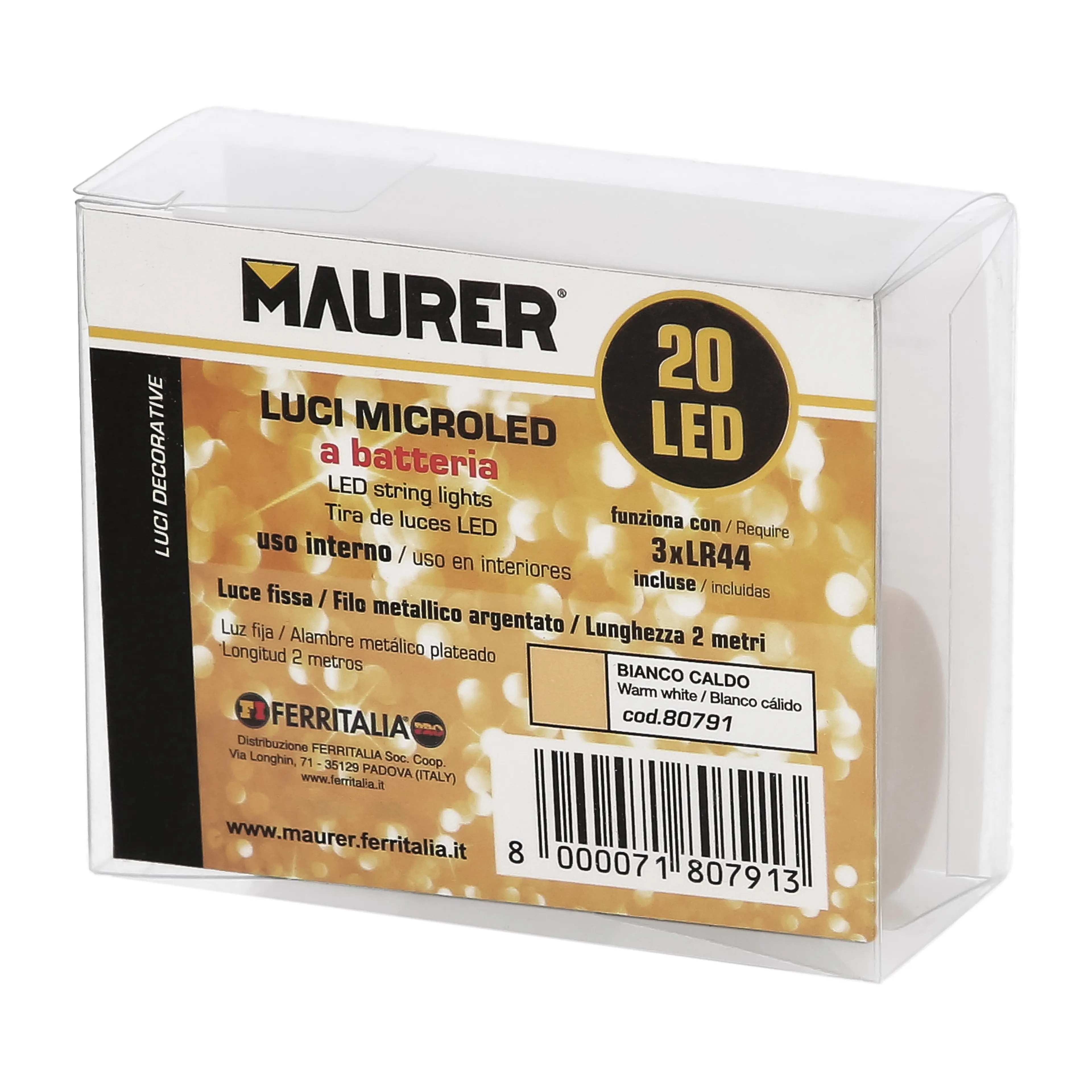 LUCES NAVIDAD LED CON TAPON 20 MICR