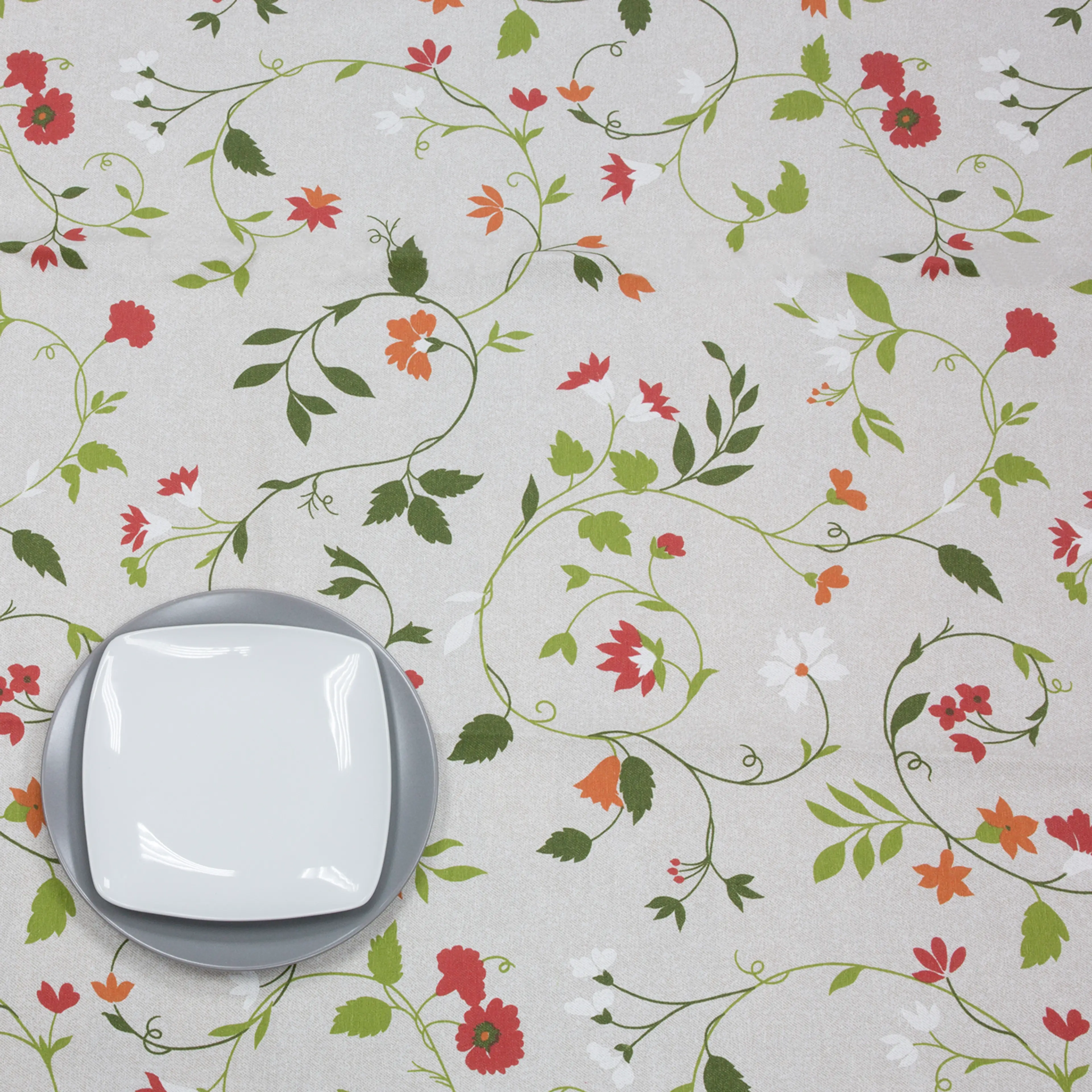 MANTEL ANTIMANCHAS TEXTIL FLORAL RO