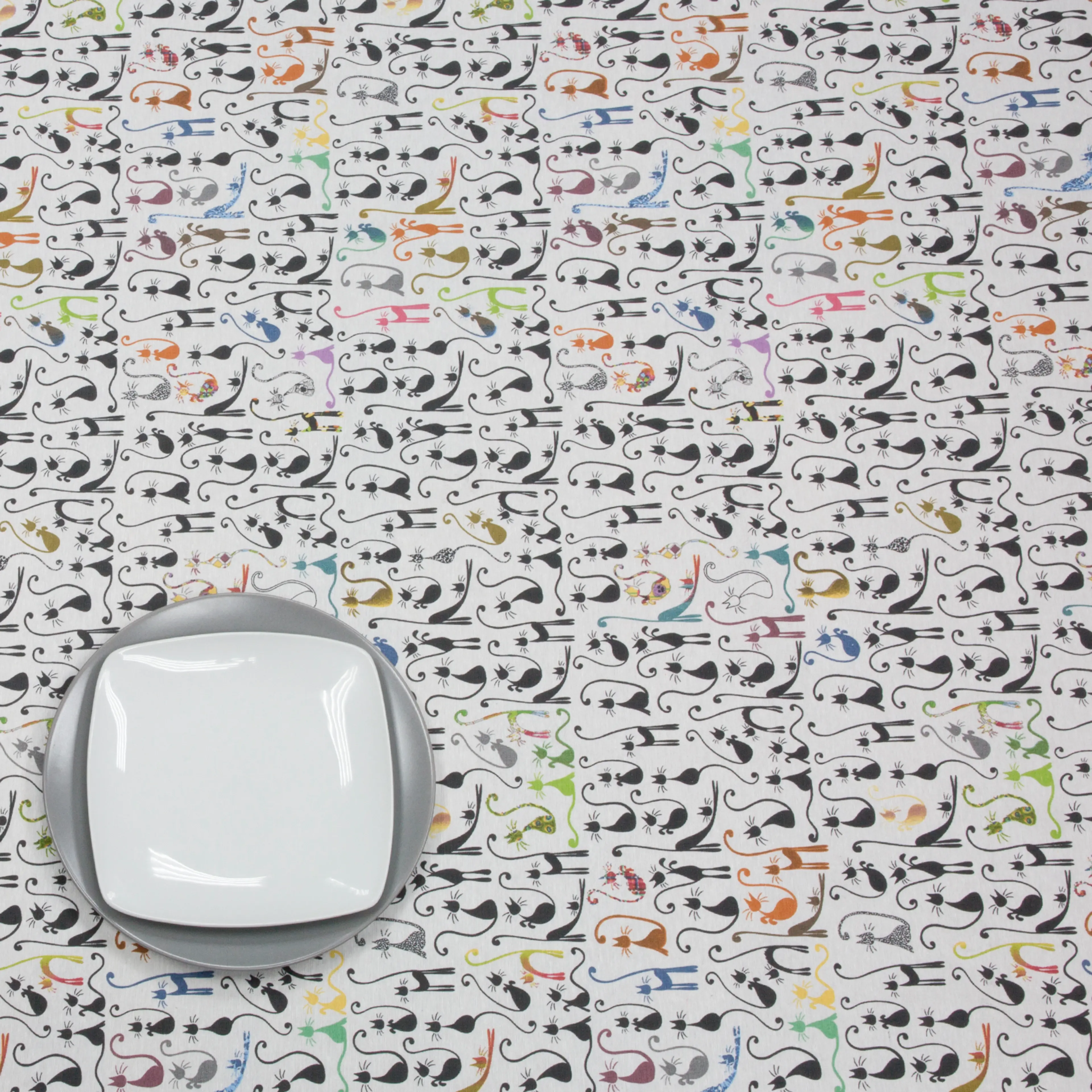 MANTEL ANTIMANCHAS TEXTIL CATS ROLL