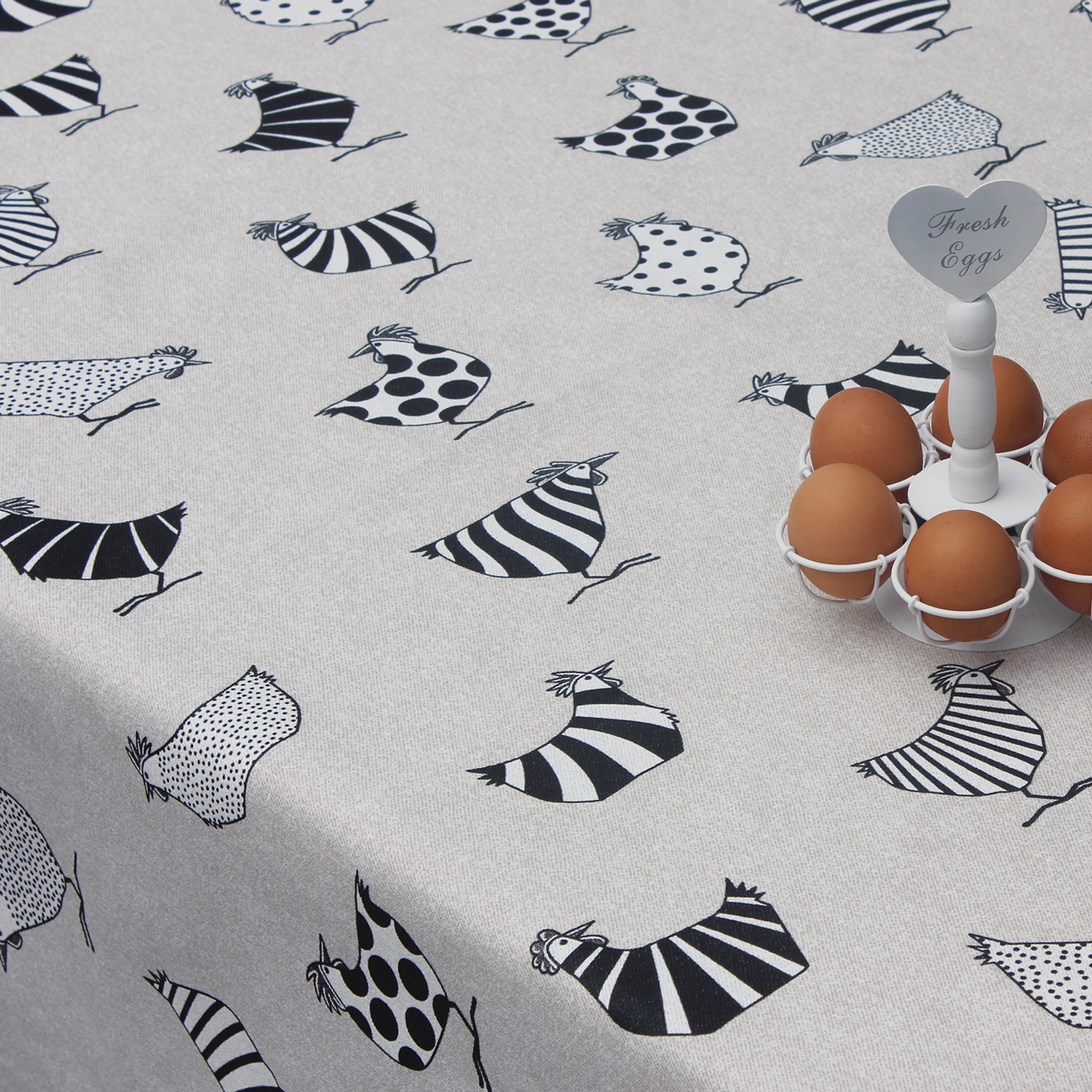 MANTEL ANTIMANCHAS TEXTIL HENS ROLL
