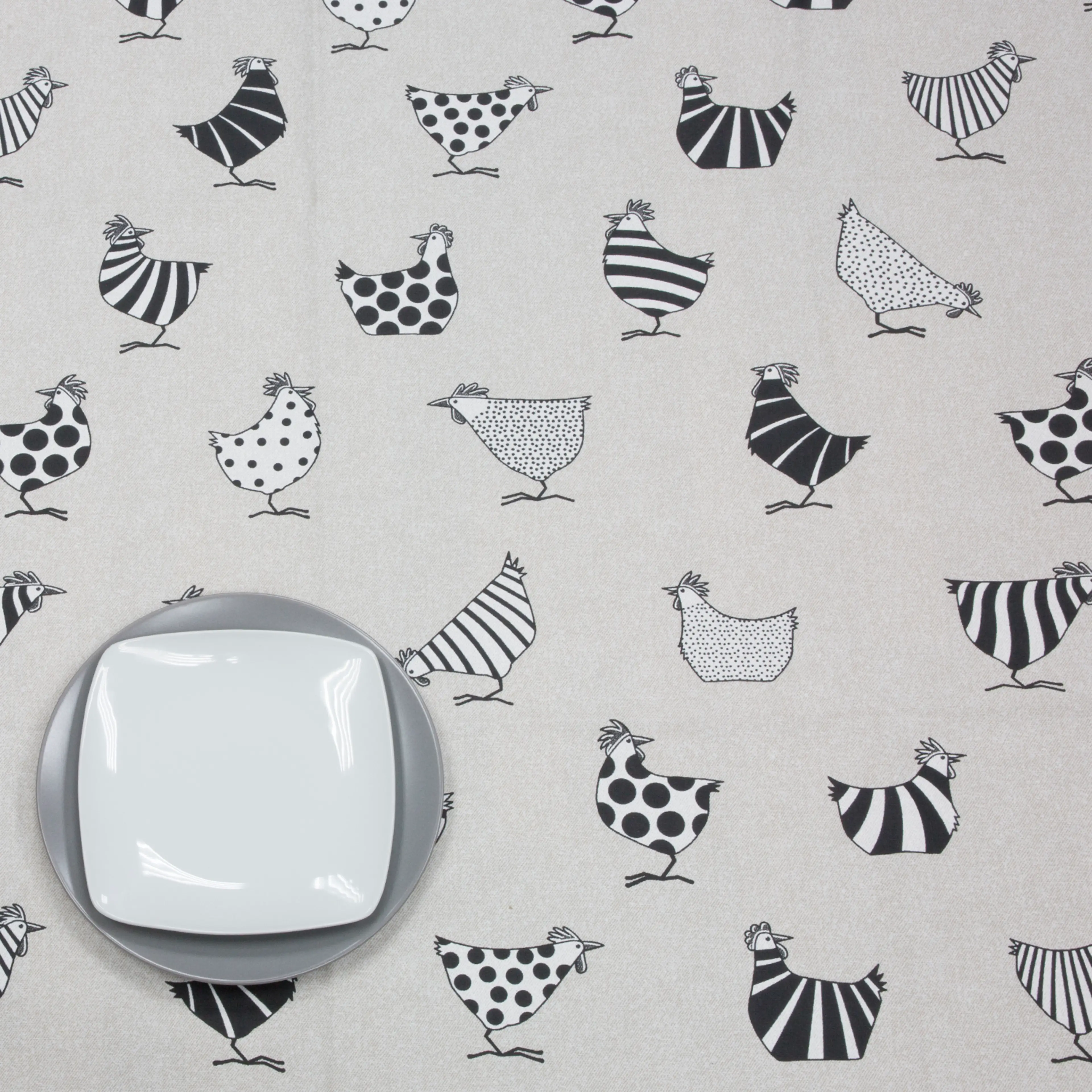 MANTEL ANTIMANCHAS TEXTIL HENS ROLL