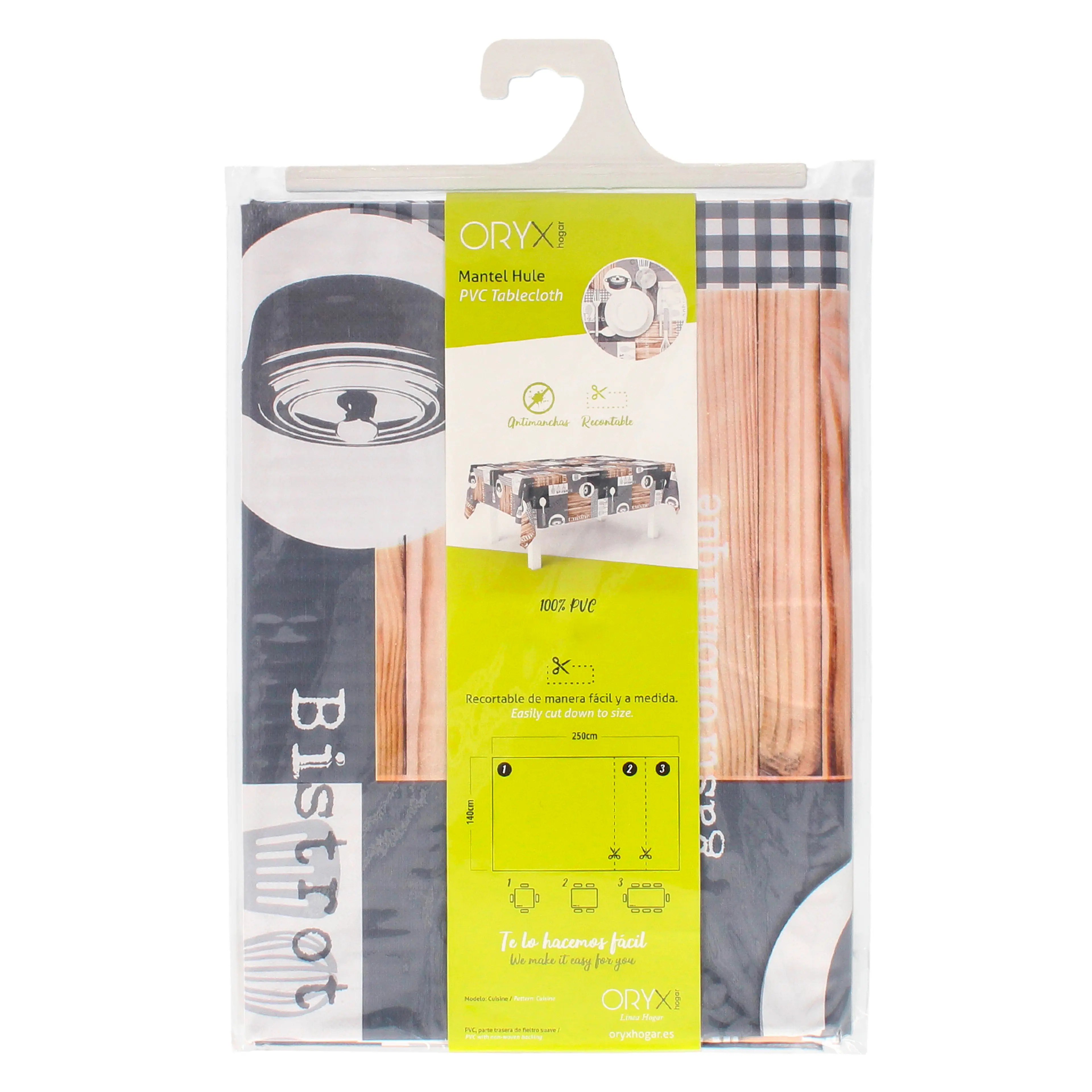 MANTEL ANTIMANCHAS HULE RECTANGULAR