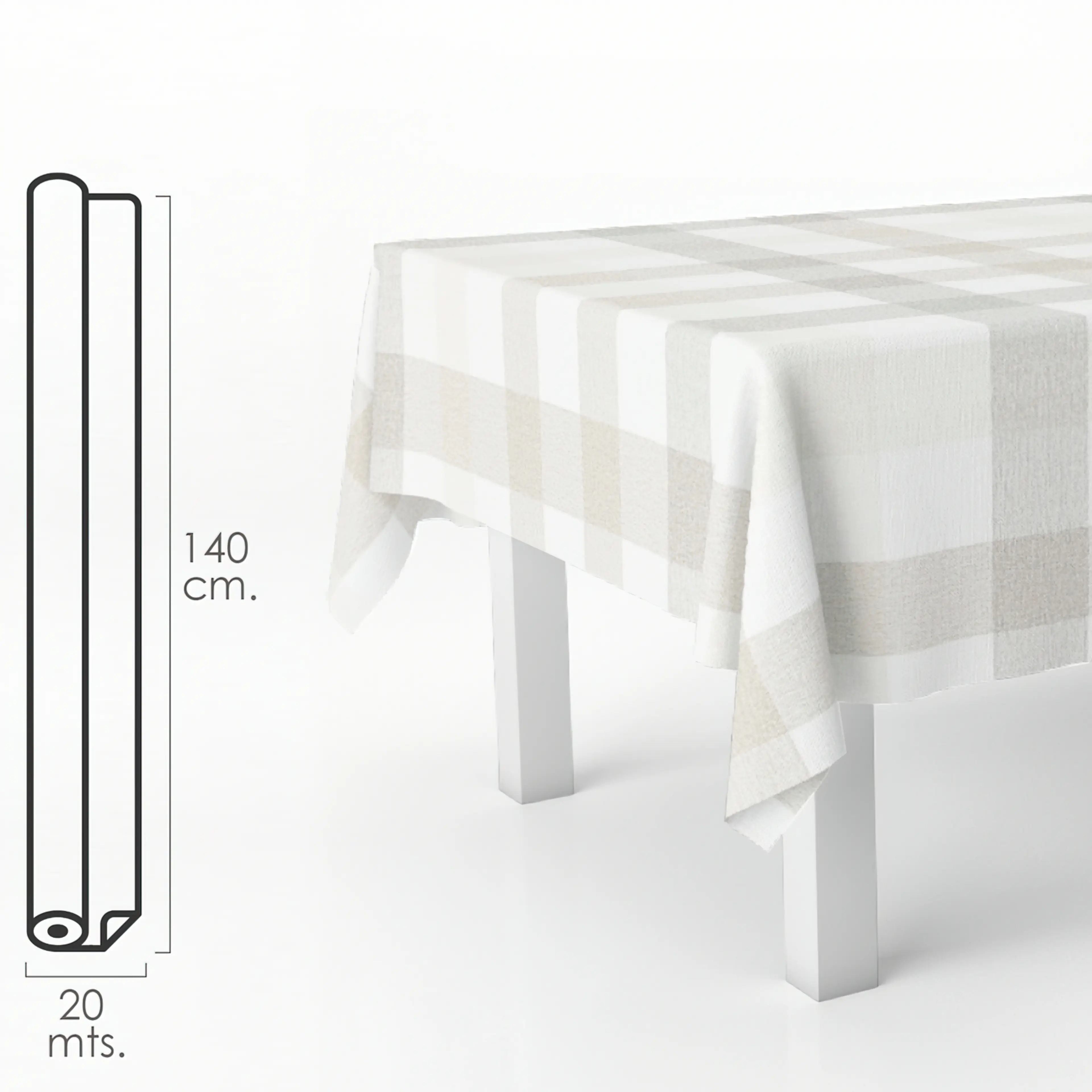 MANTEL ANTIMANCHAS HULE ROLLO 140 X