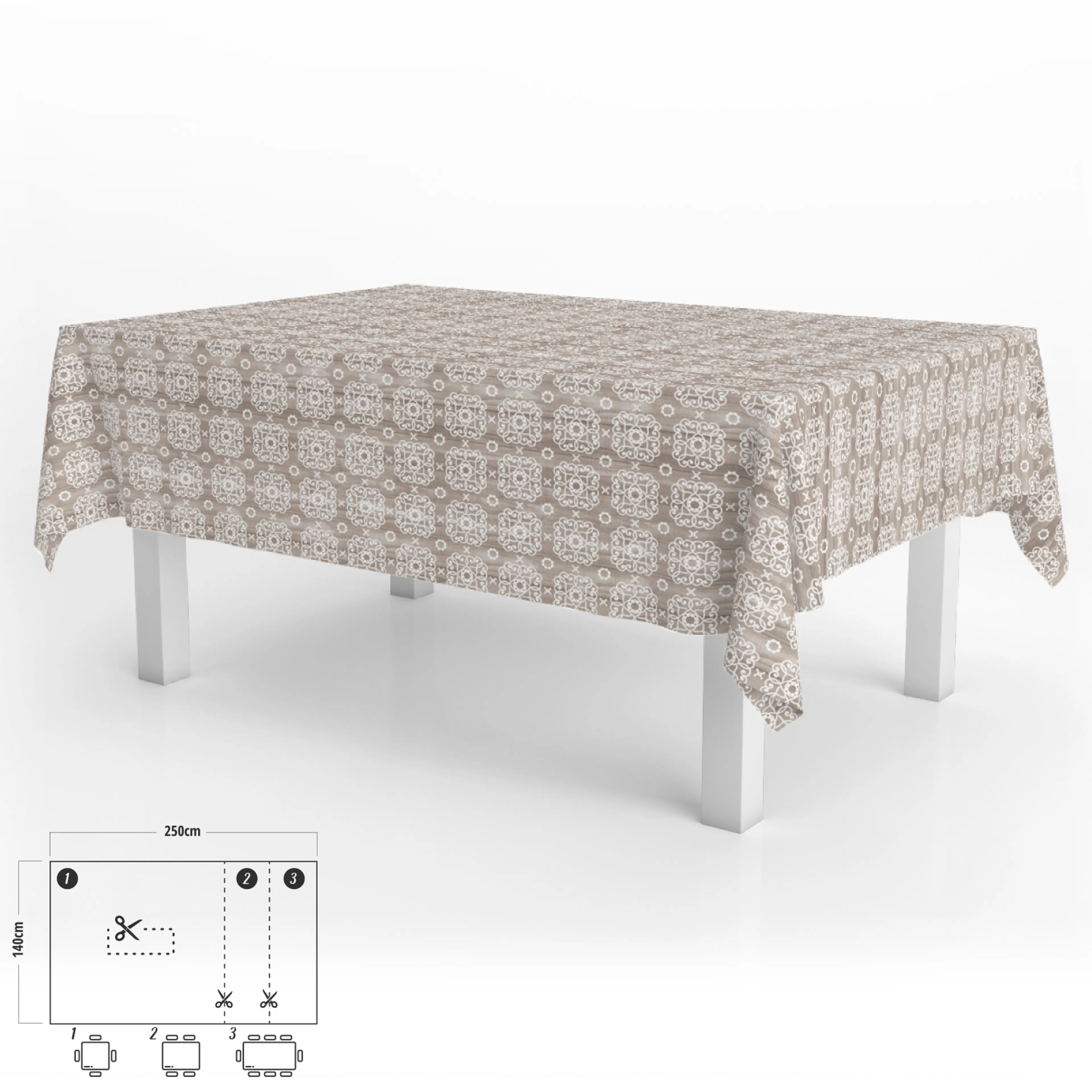 MANTEL ANTIMANCHAS HULE RECTANGULAR
